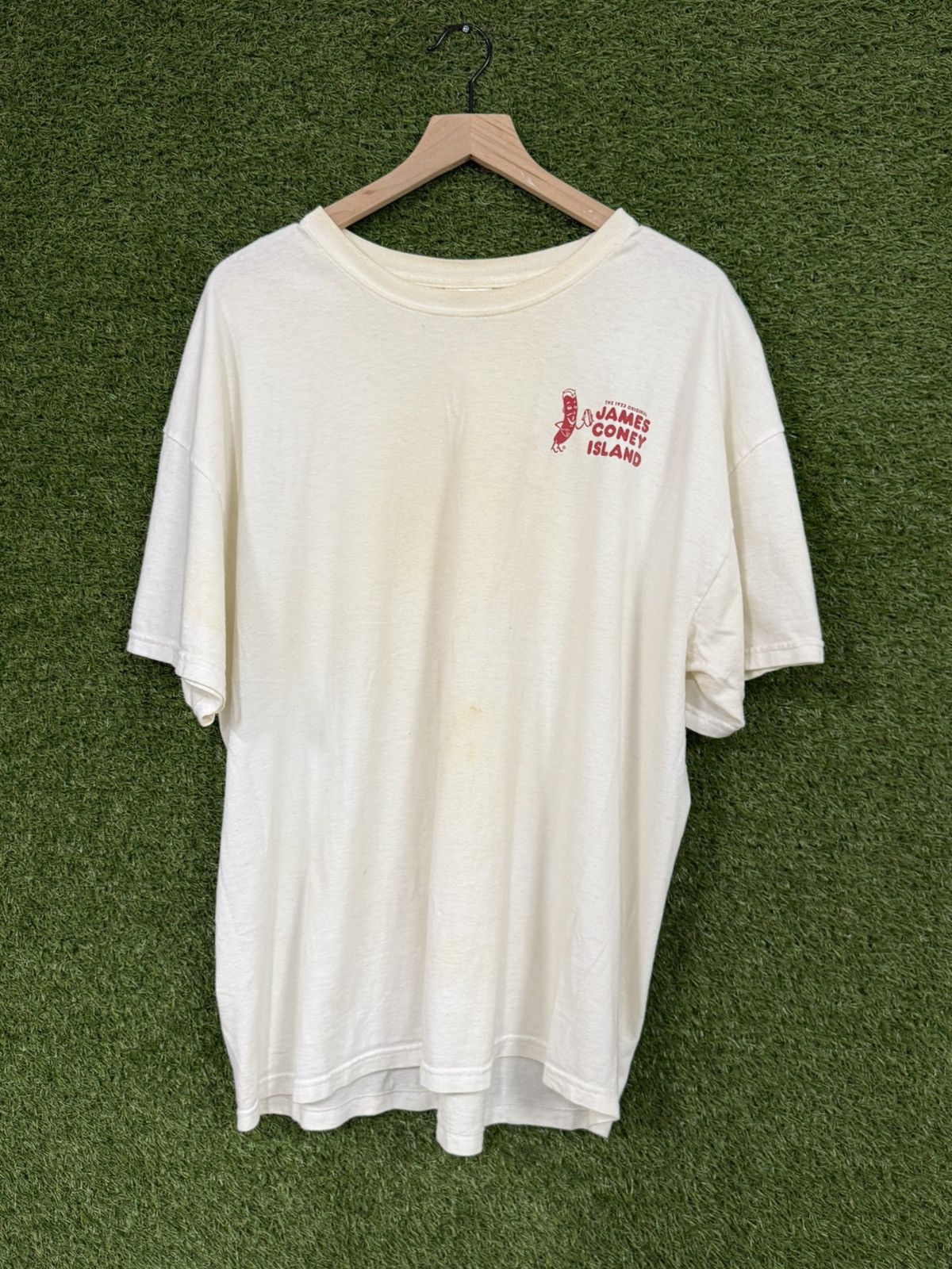 Vintage Vintage James Coney Island Hot Dog Restaurant Food Tee Hanes Size US XXL / EU 58 / 5 - 3 Thumbnail