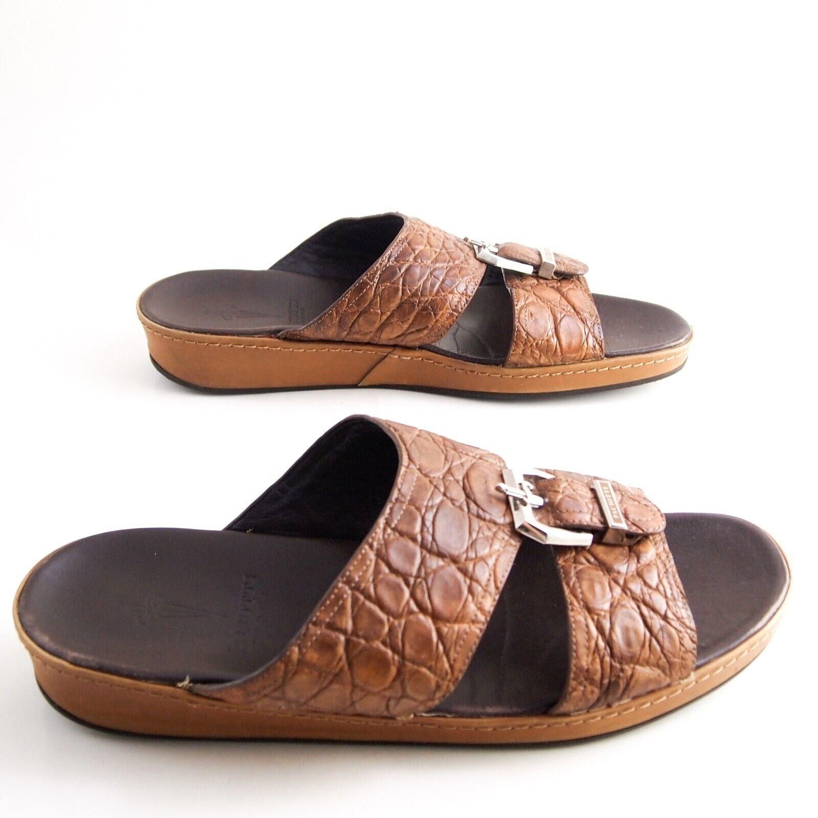 Paciotti Paciotti Slides Sandals Brown Croc US 11 EU 44 Size US 11 / EU 44 - 6 Thumbnail