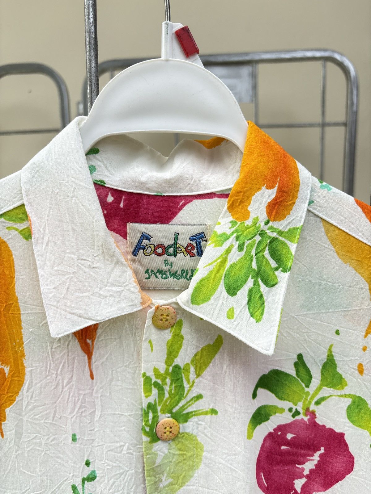 Jams World Foodart by Jams World vegetables print rayon shirt Size US XS / EU 42 / 0 - 2 Thumbnail