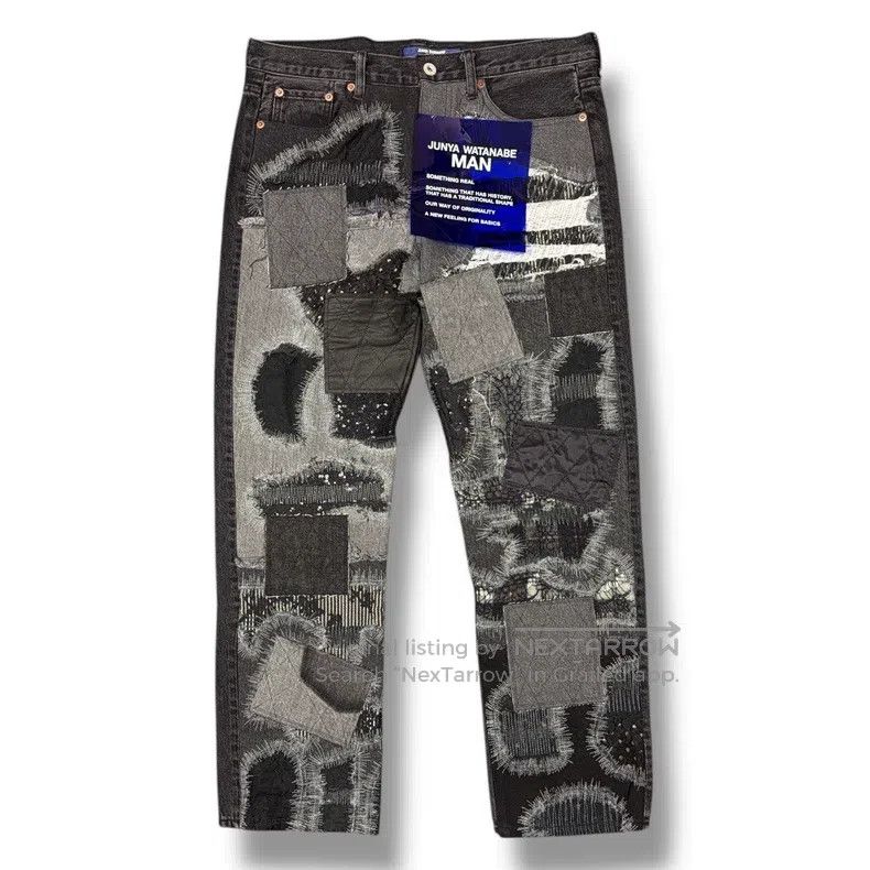 Junya Watanabe Junya Watanabe size M Patchwork distressed vintage denim p Size US 27 - 1 Thumbnail