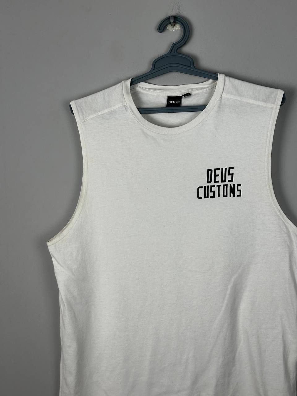 Deus Ex Machina Vintage Deus Ex Machina Big Logo White Sleeveless T Shirt Size US L / EU 52-54 / 3 - 4 Thumbnail