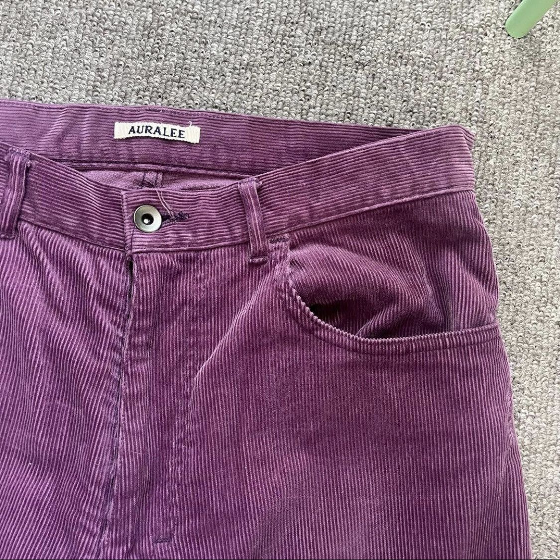 Auralee Auralee FINX CORDUROY PANTS Purple size 4 Size US 32 / EU 48 - 3 Thumbnail