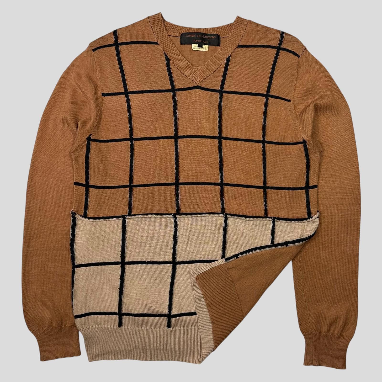 Comme des Garcons Comme Des Garçons Homme Plus 02 Reconstructed Grid Knit M/L Size US M / EU 48-50 / 2 - 2 Thumbnail