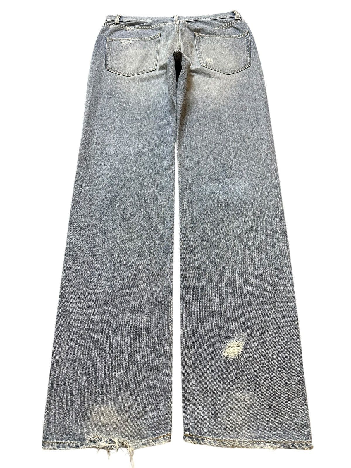 Junya Watanabe Vintage Japanese Brand Blue Faded Wash Distress Loose Jeans Size US 32 / EU 48 - 2 Thumbnail