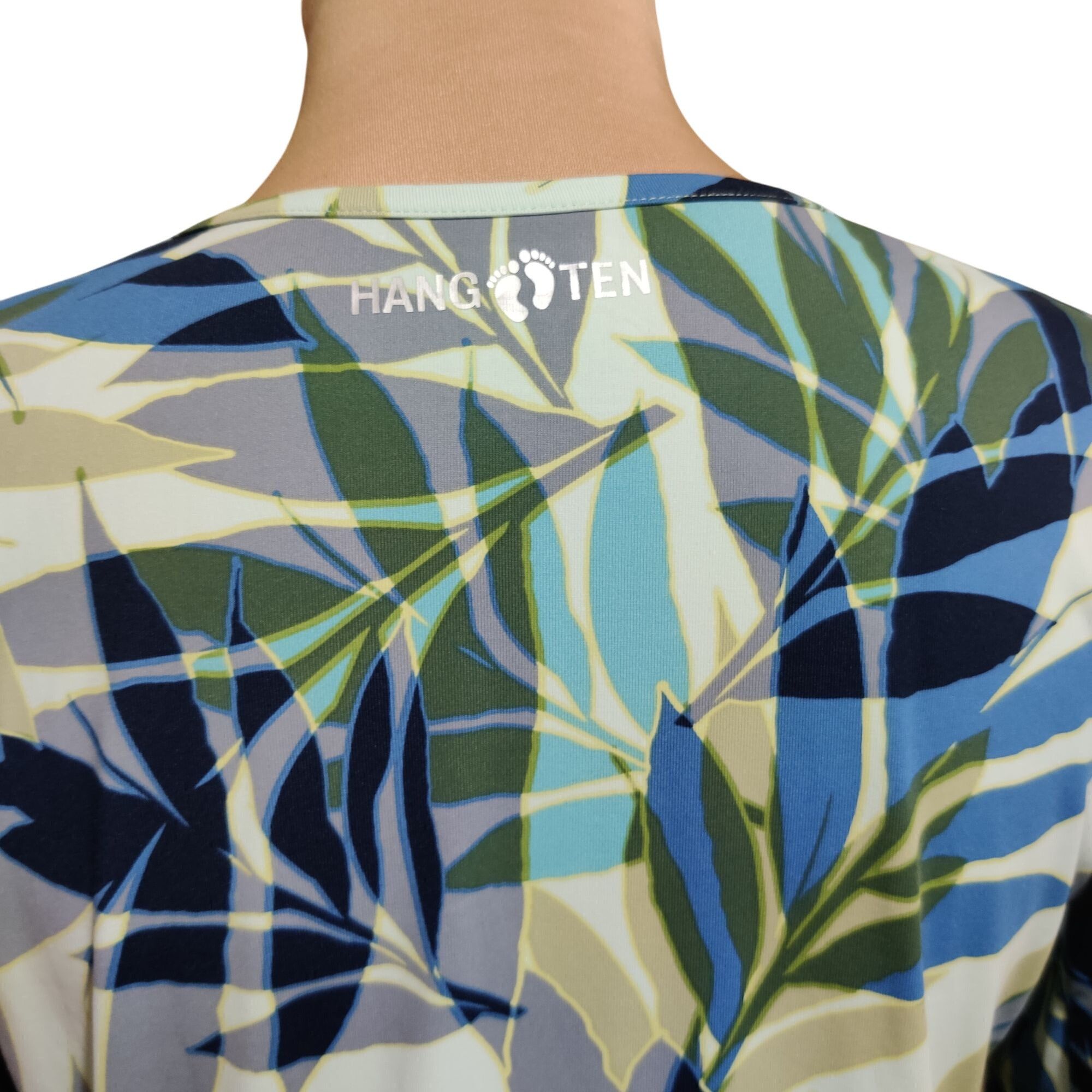 Hang Ten Hang Ten M Tropical Leaf Long Sleeve Swim Shirt Modest Rashg Size M / US 6-8 / IT 42-44 - 8 Thumbnail