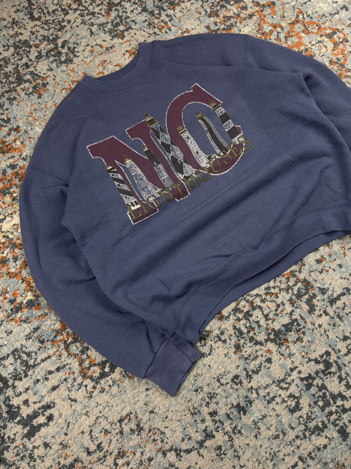 Vintage Vintage 90s North Carolina lighthouse made in USA sweatshirt Size US L / EU 52-54 / 3 - 2 Thumbnail