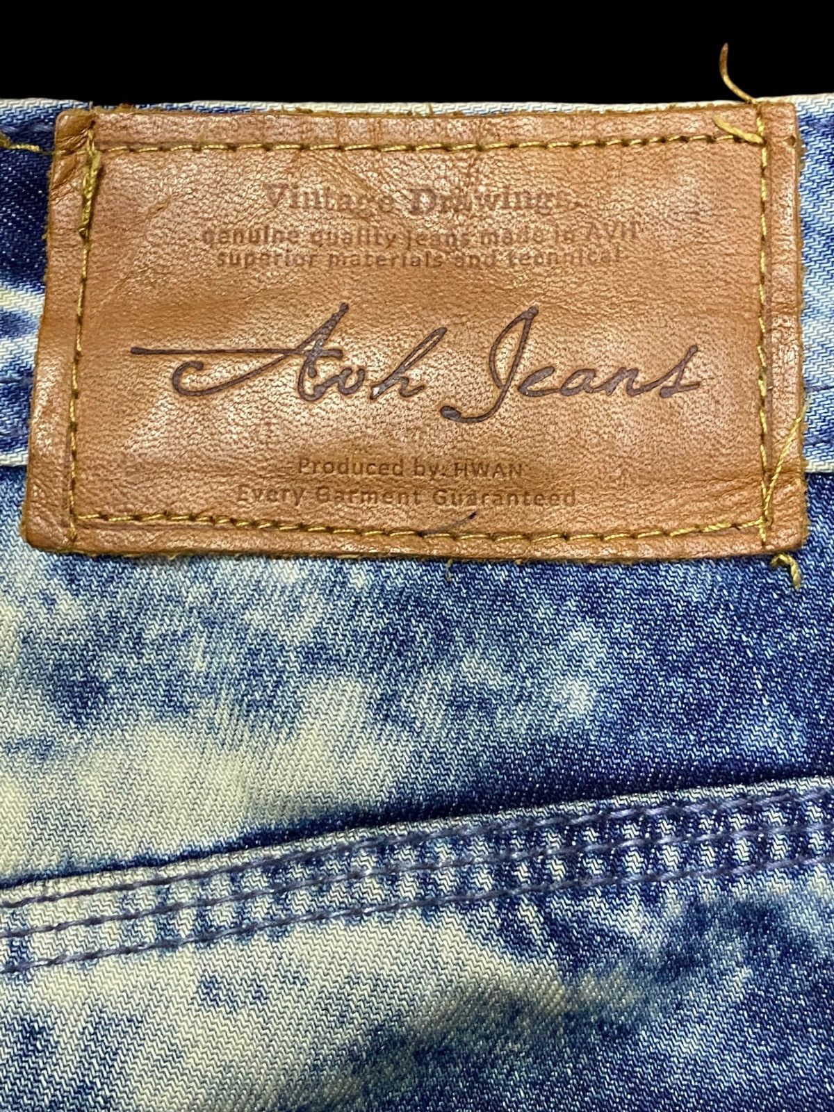 Other Vintage Japanese Brand Acid Wash Embroidered Distressed Jean Size US 33 - 13 Thumbnail