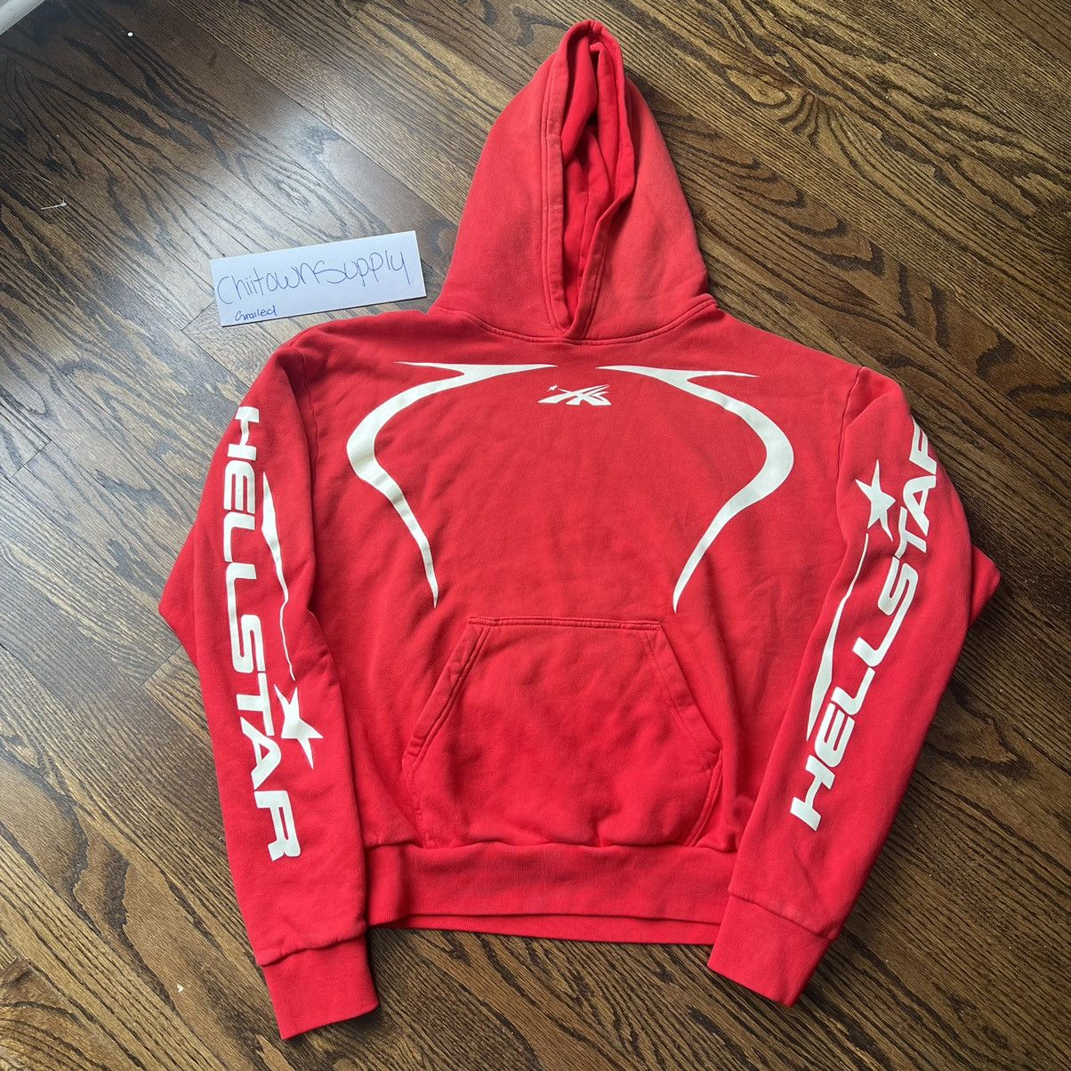 image of Hellstar Red Sport Hoodie Size Small, Men's