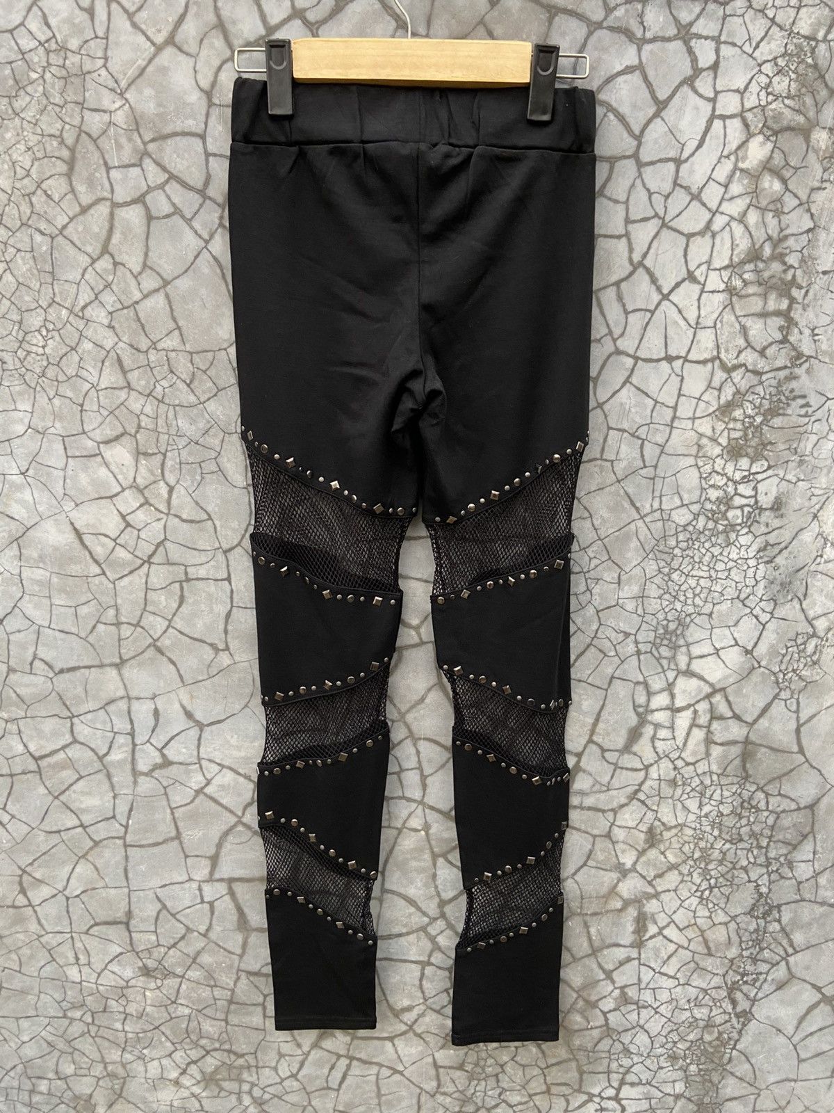 If Six Was Nine × KMRii × Le Grande Bleu (L.G.B.) Vintage Ghost Of Harlem Punk Rock Gothic Mesh Studd Legging Size US 32 / EU 48 - 6 Thumbnail