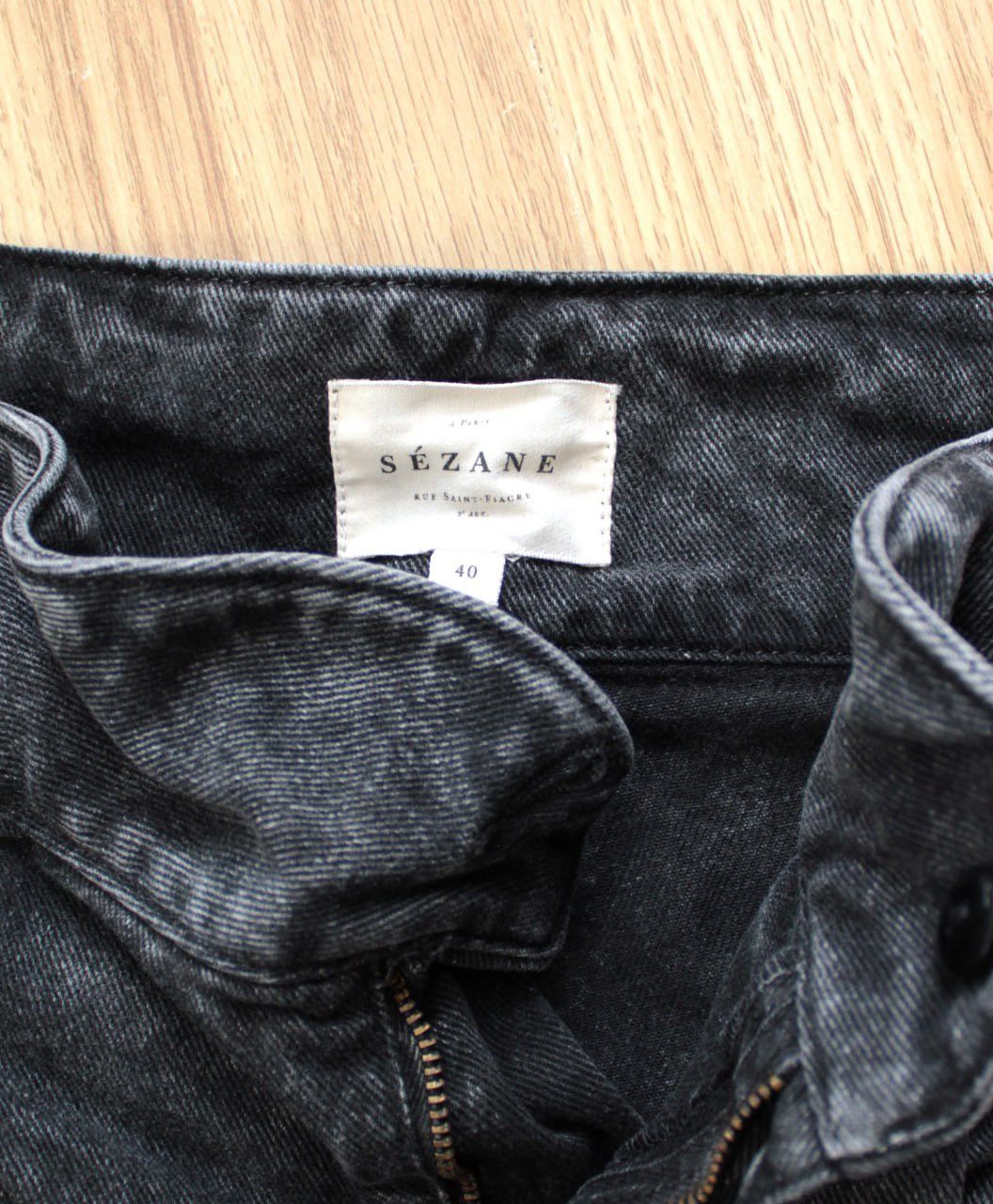 Sezane 🔥 Sezane Paris Austin Trousers Washed Black Jeans Pants Size 28" / US 6 / IT 42 - 6 Thumbnail