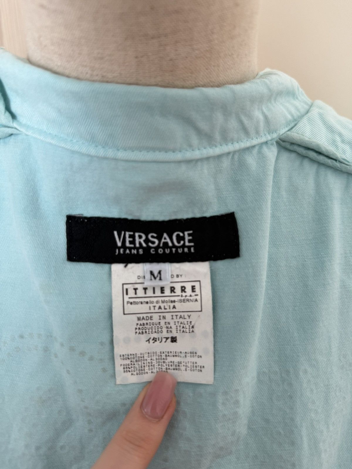 Versace Jeans Couture Versace Jeans Couture Aqua Blue Biker Jacket Italy Y2K Size M / US 6-8 / IT 42-44 - 9 Thumbnail