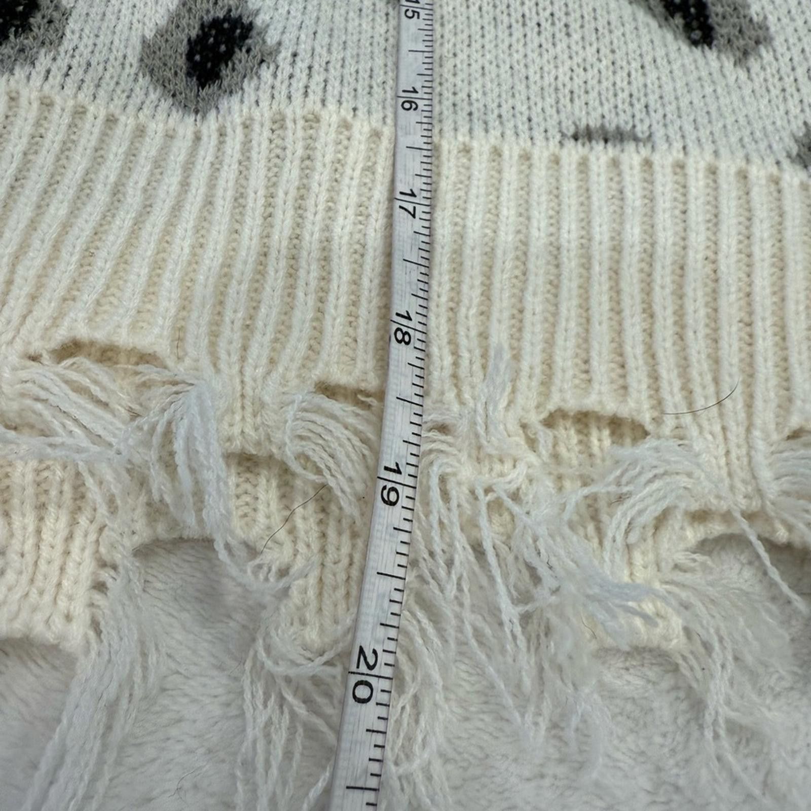 Other Cloud Chaser leopard print sweater cream fringe hem SZ M Size M / US 6-8 / IT 42-44 - 7 Thumbnail
