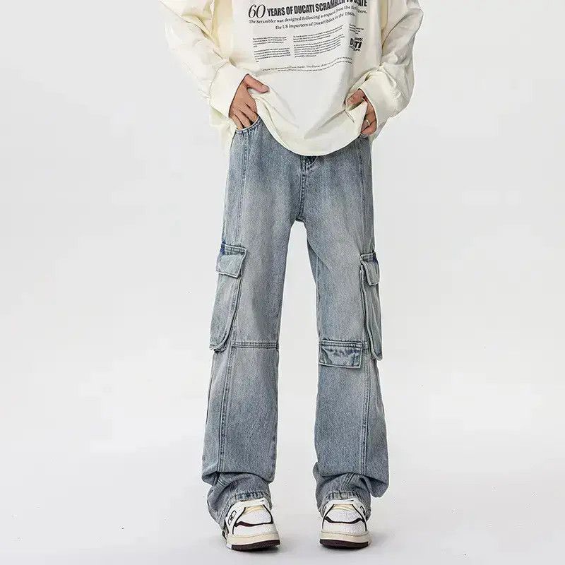 Japanese Brand Retro loose casual high street jeans Size US 32 / EU 48 - 6 Thumbnail