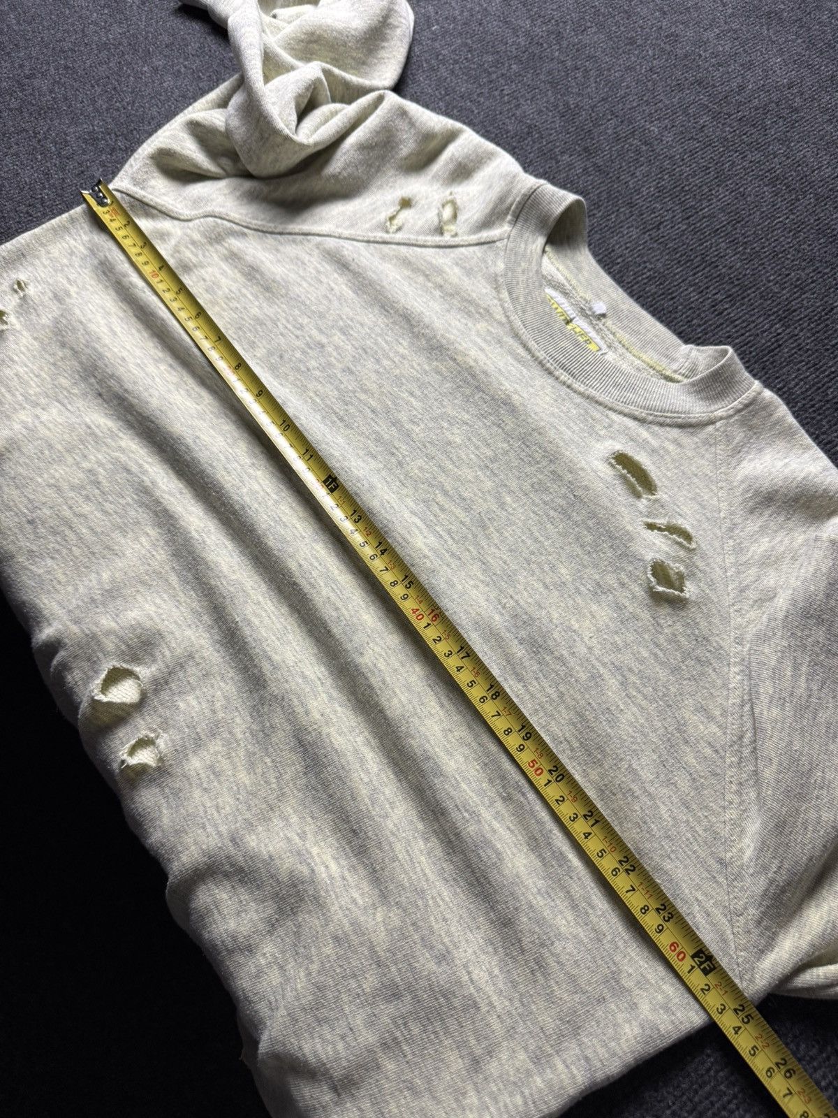 Japanese Brand Distressed Sweatshirt Switcher Grunge Crewneck Gray/Yellow Size US L / EU 52-54 / 3 - 18 Thumbnail