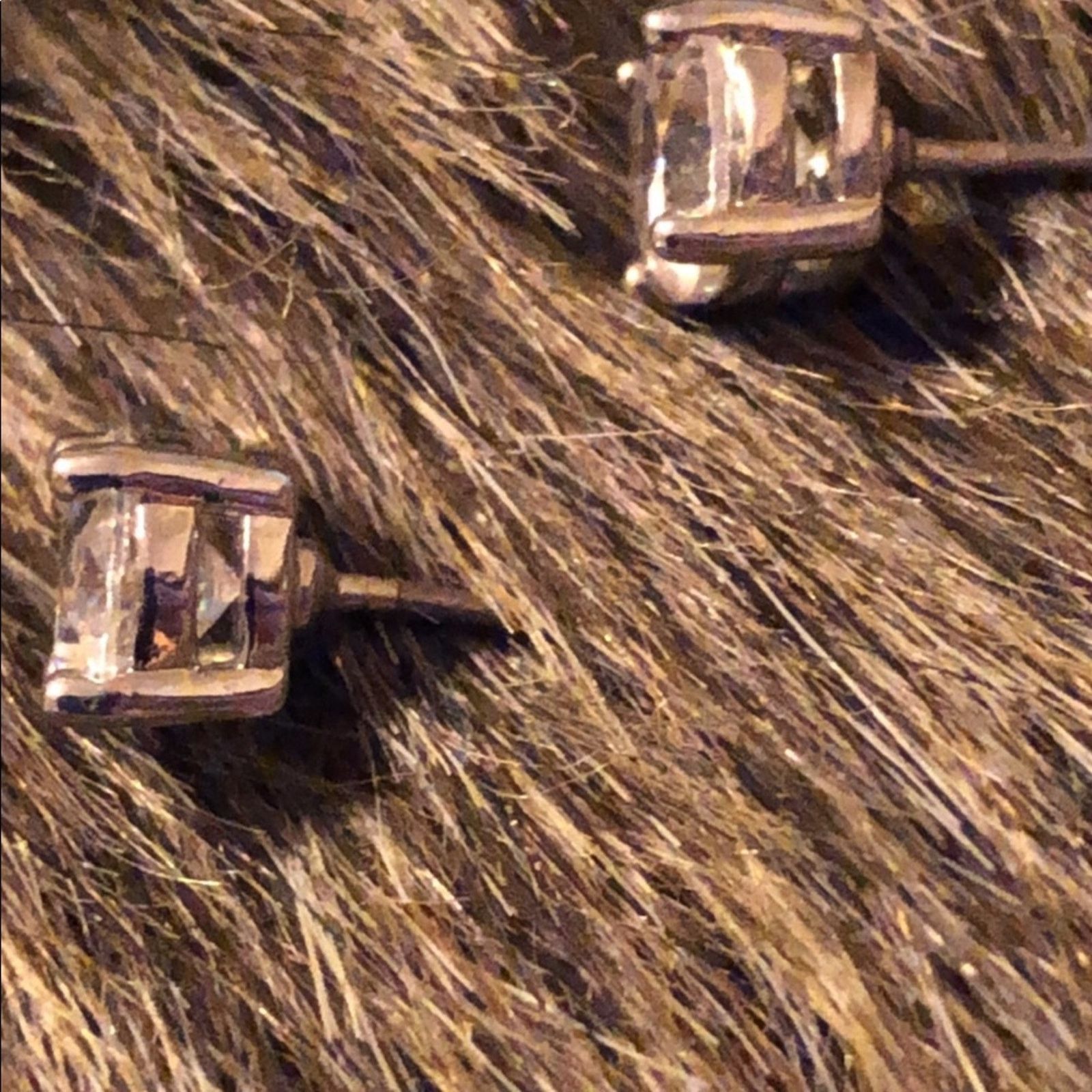 Jewelry 3mm round CZ 4 prong stud pierced earrings Size ONE SIZE - 3 Thumbnail