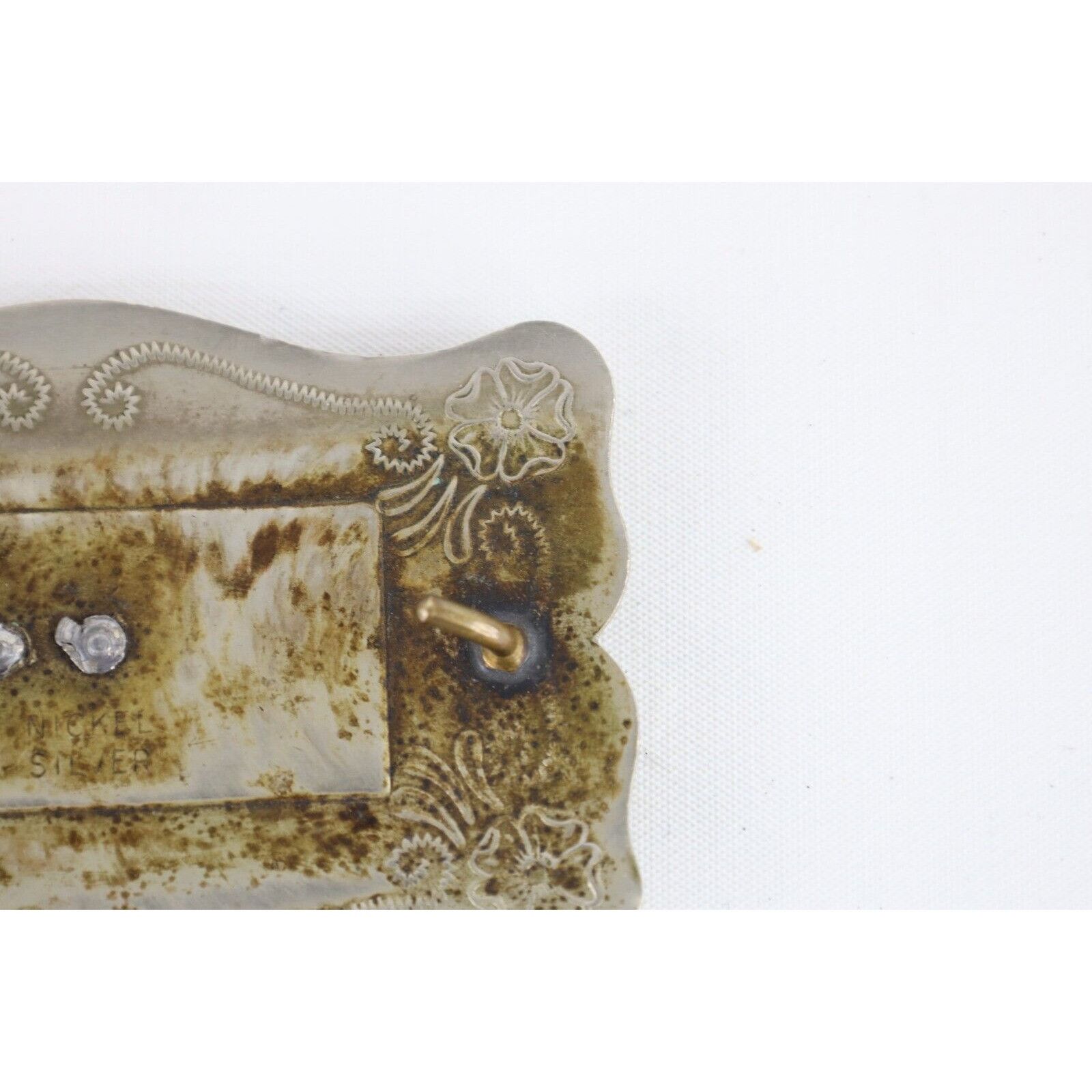 Vintage Vintage 70s Rockabilly Flower Bucking Horse Belt Buckle Size ONE SIZE - 6 Thumbnail