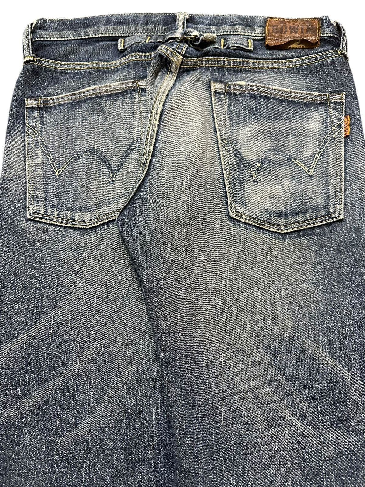Edwin Vintage Edwin 505zx Selvedge Faded Wash Distress Style Jeans Size US 30 / EU 46 - 6 Thumbnail