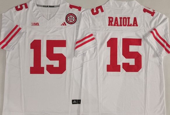 Other Men's Nebraska Cornhuskers #15 Dylan Raiola White Jersey Size US S / EU 44-46 / 1 - 1 Thumbnail