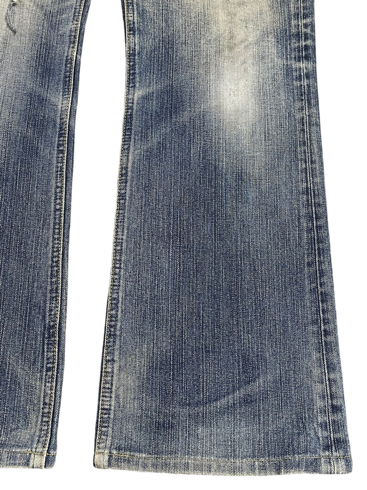 Lee Vintage Lee Blue Faded Wash Distressed Style Wide Leg Jeans Size US 34 / EU 50 - 8 Thumbnail