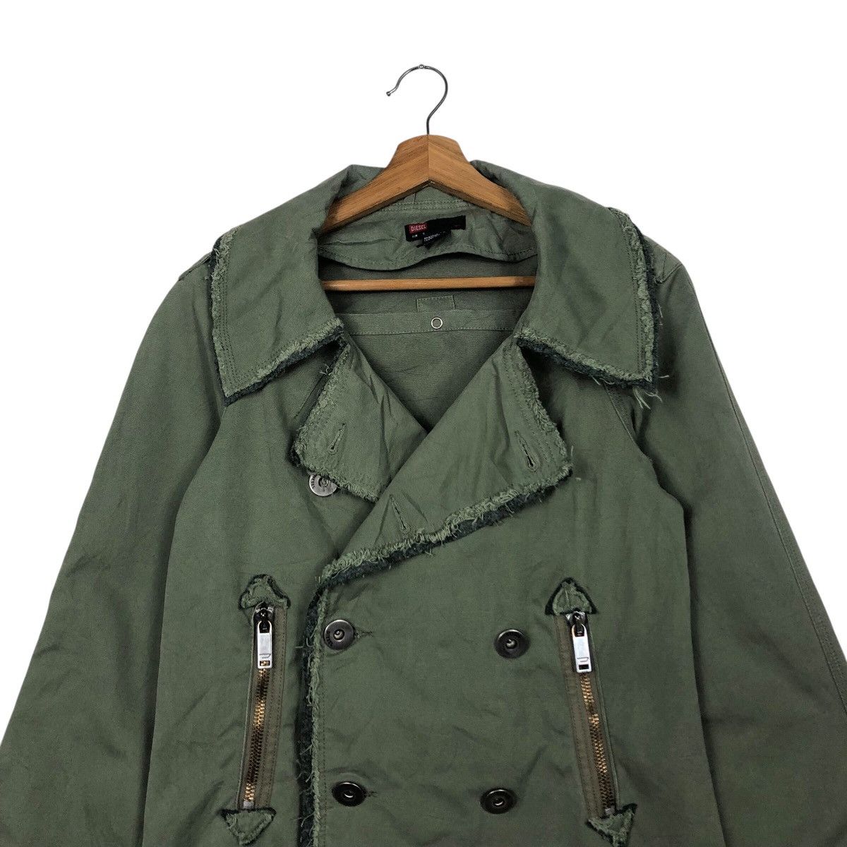 Diesel 📌Vintage Biker Military Jacket Diesel Double Collar Size US S / EU 44-46 / 1 - 4 Thumbnail