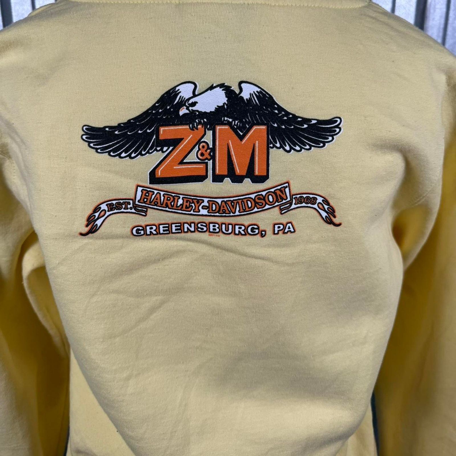 Harley Davidson Distressedyellow harley davidson hoodie Size L / US 10 / IT 46 - 4 Thumbnail