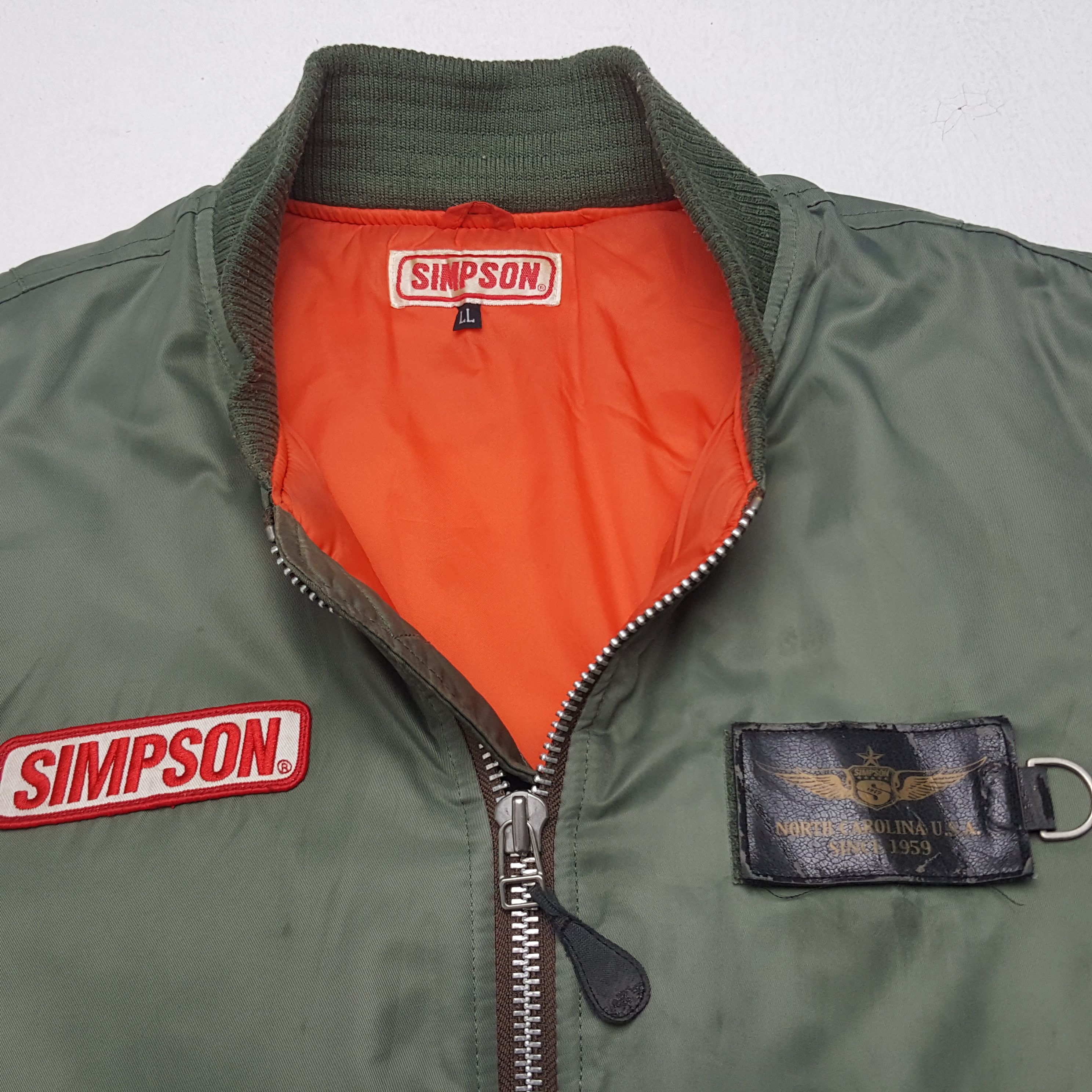 The Simpsons × Vintage Vintage Simpson Japan Military Bomber Jacket Size US XL / EU 56 / 4 - 4 Thumbnail