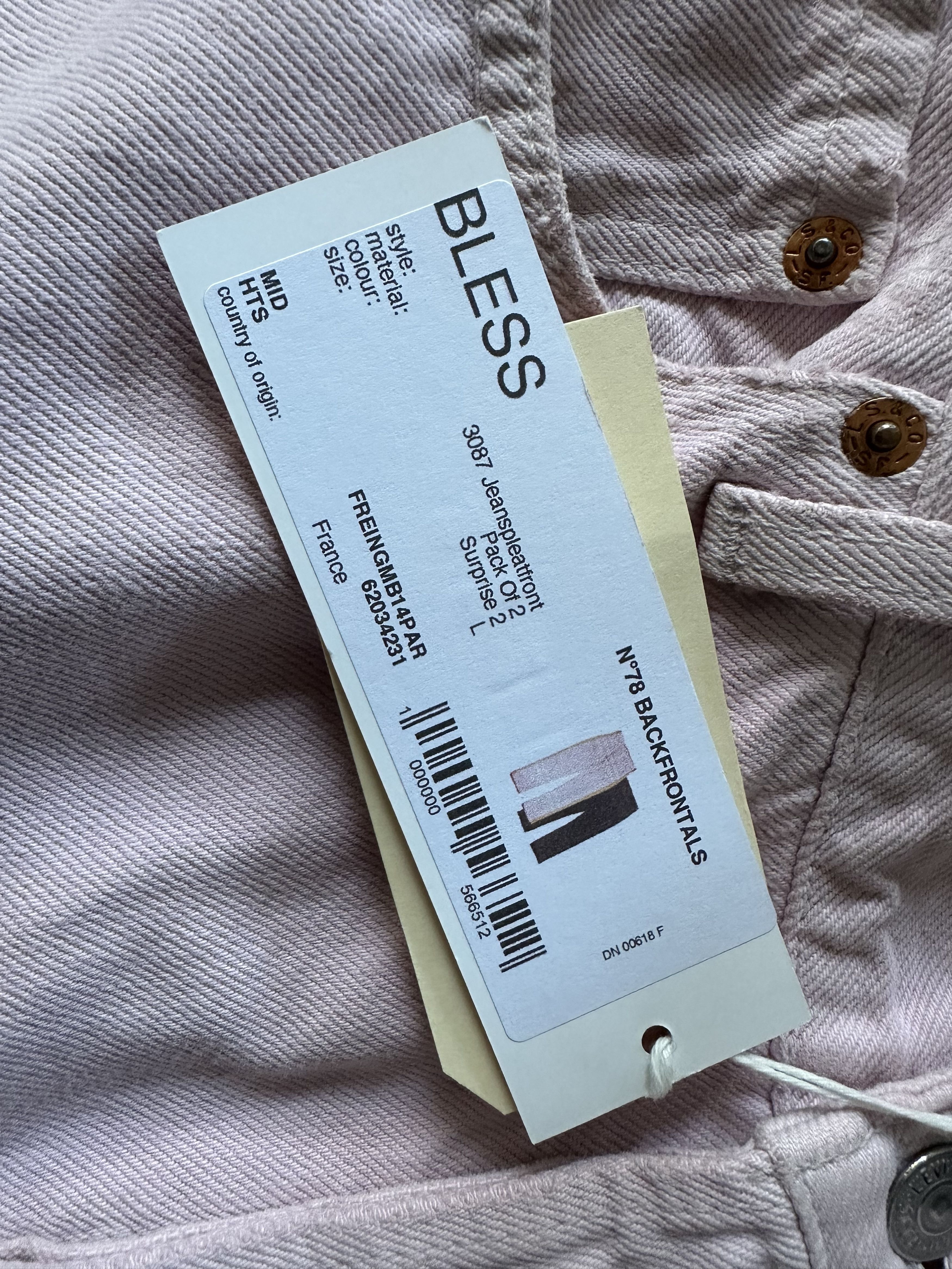 Bless BLESS No. 73 Jeanspleatfront in Pink/Black Size US 34 / EU 50 - 3 Thumbnail