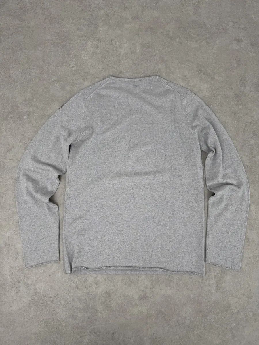 Emporio Armani 2010s Emporio Armani Grey Red Painted Line Sweater Size US M / EU 48-50 / 2 - 2 Thumbnail