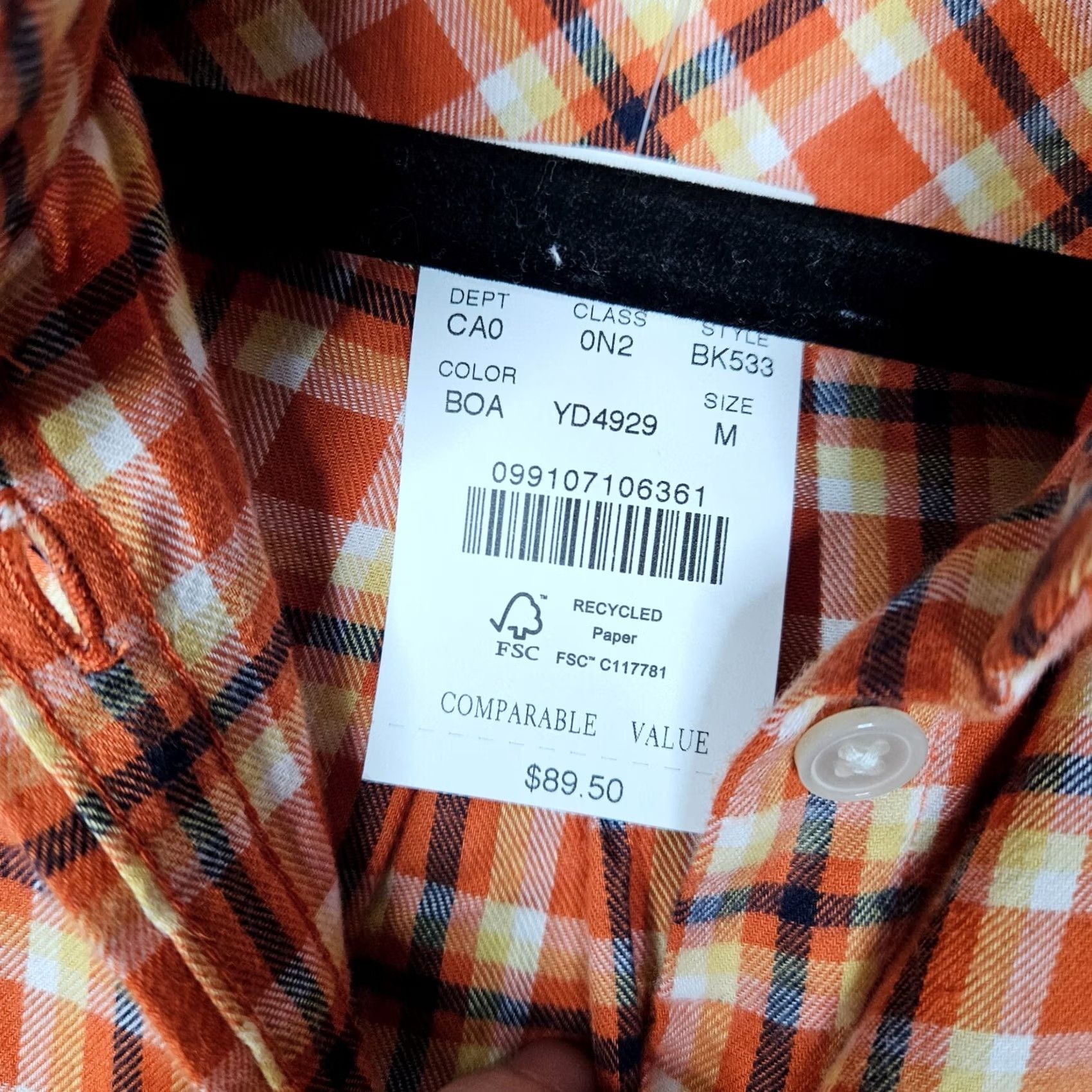 J.Crew J.CREW Plaid Flannel Shirt Multi Color Size M Women Front Collared Long Sleeve Casual Basic Blouse Size M / US 6-8 / IT 42-44 - 2 Thumbnail