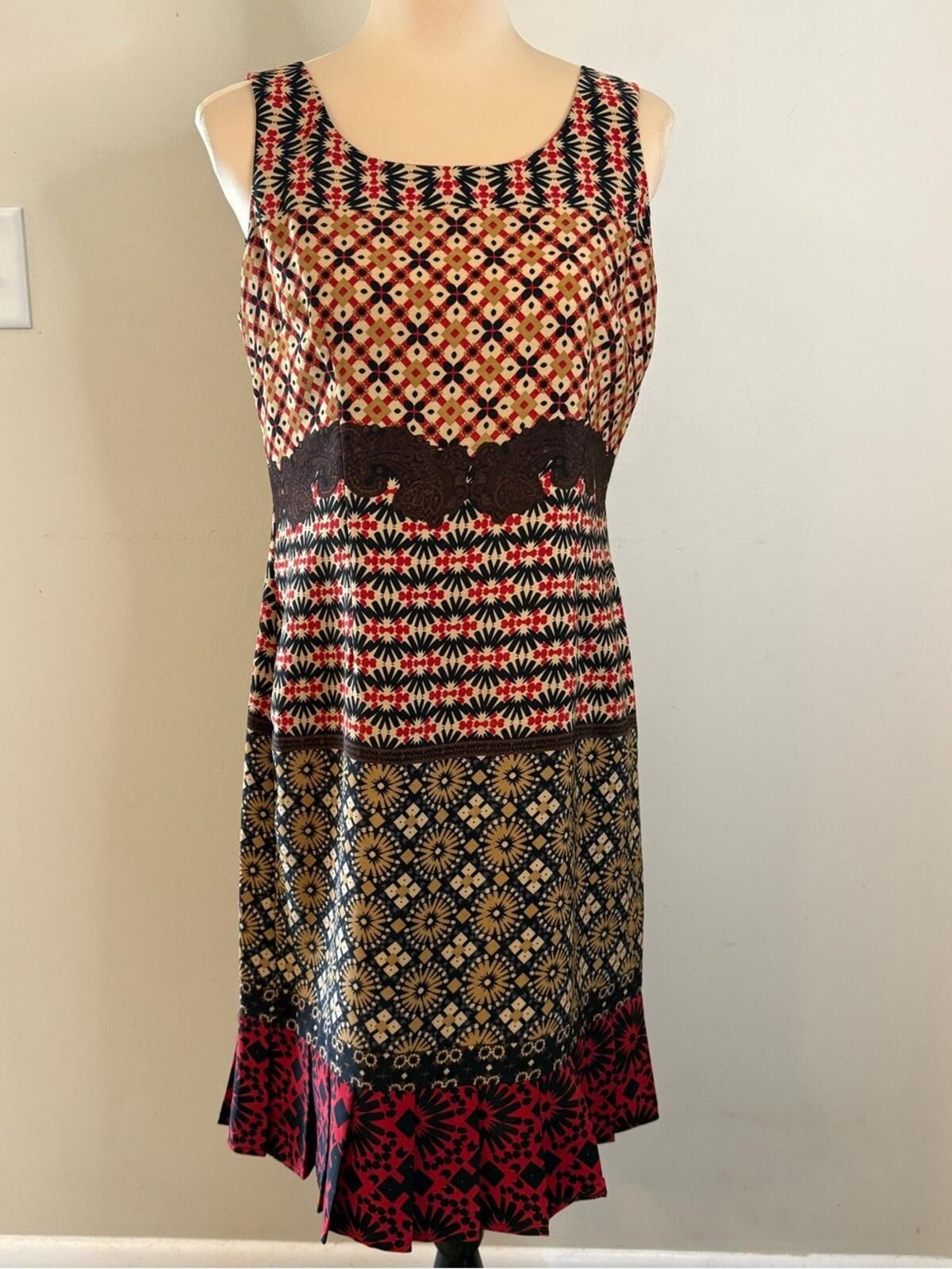 Other Danny & Nicole boho sleeveless midi dress neutral hues SZ 8P Size M / US 6-8 / IT 42-44 - 6 Thumbnail