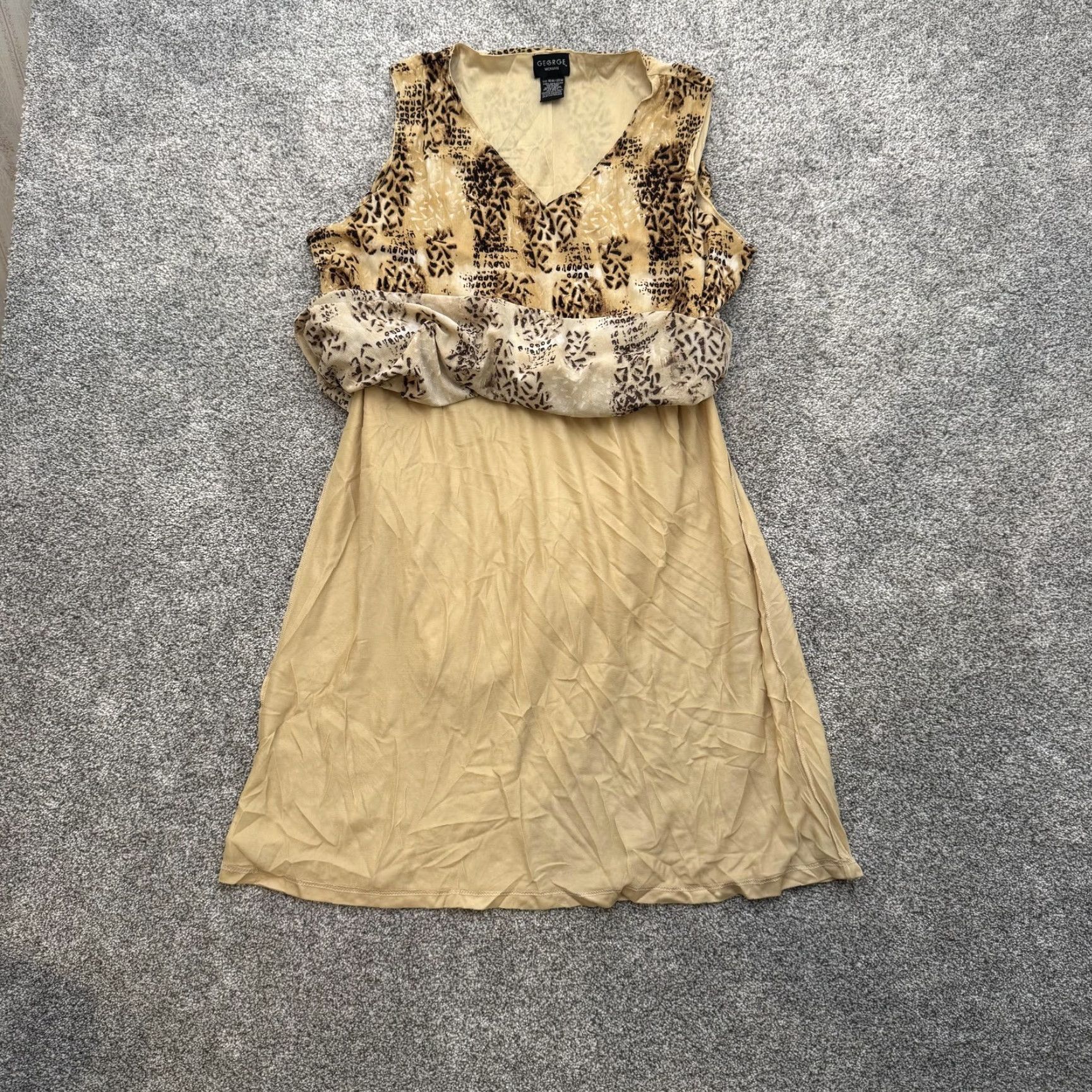 George Boho Chic Dress 18W/20W Leopard Print Abstract Asymmetrical Artsy Y2K Evening Size XXL / US 16-18 / IT 52-54 - 7 Thumbnail