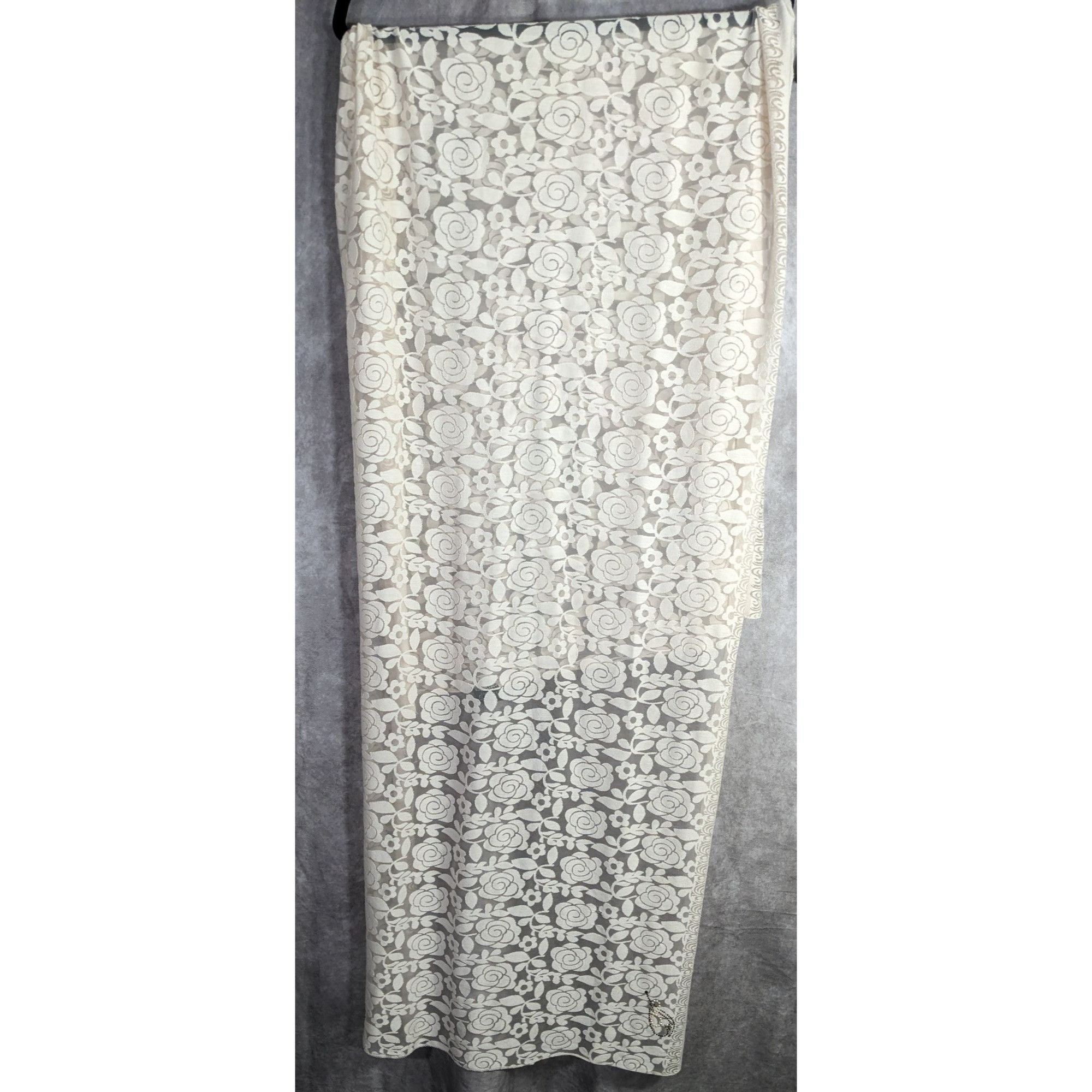 Other Alshal Floral Lace Scarf With Rhinestone Applique Accent 72x Size ONE SIZE - 8 Thumbnail