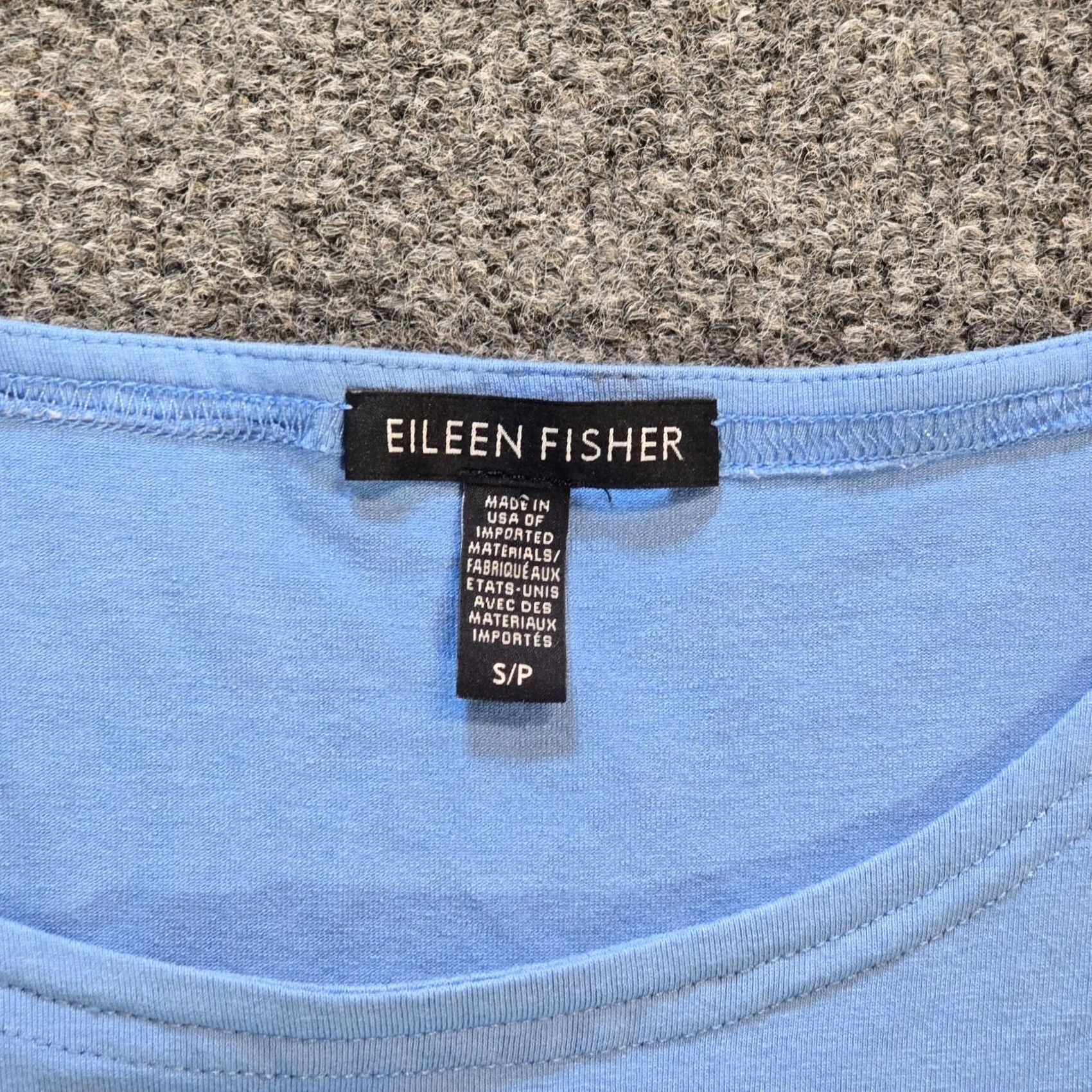 Eileen Fisher Eileen Fisher Top Womens Small Blue Tunic Long Sleeve Relaxed Stretch Casual Shirt Tunic Womens Blue Long Sleeve Relaxed Fit Size S / US 4 / IT 40 - 3 Thumbnail