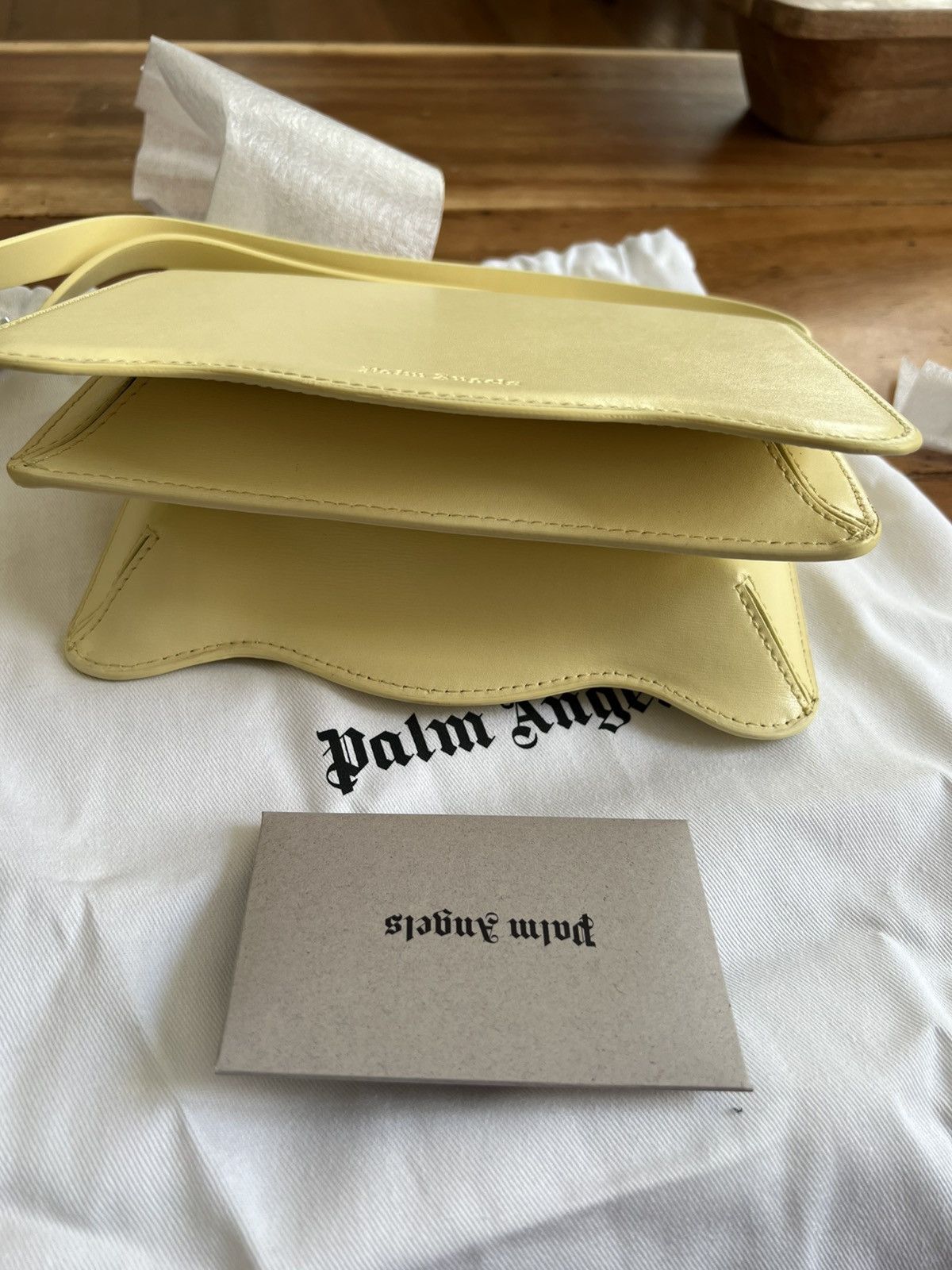 Palm Angels Palm Angels Palm-motif Shoulder Bag Yellow Leather 21x21x6 Size ONE SIZE - 13 Thumbnail