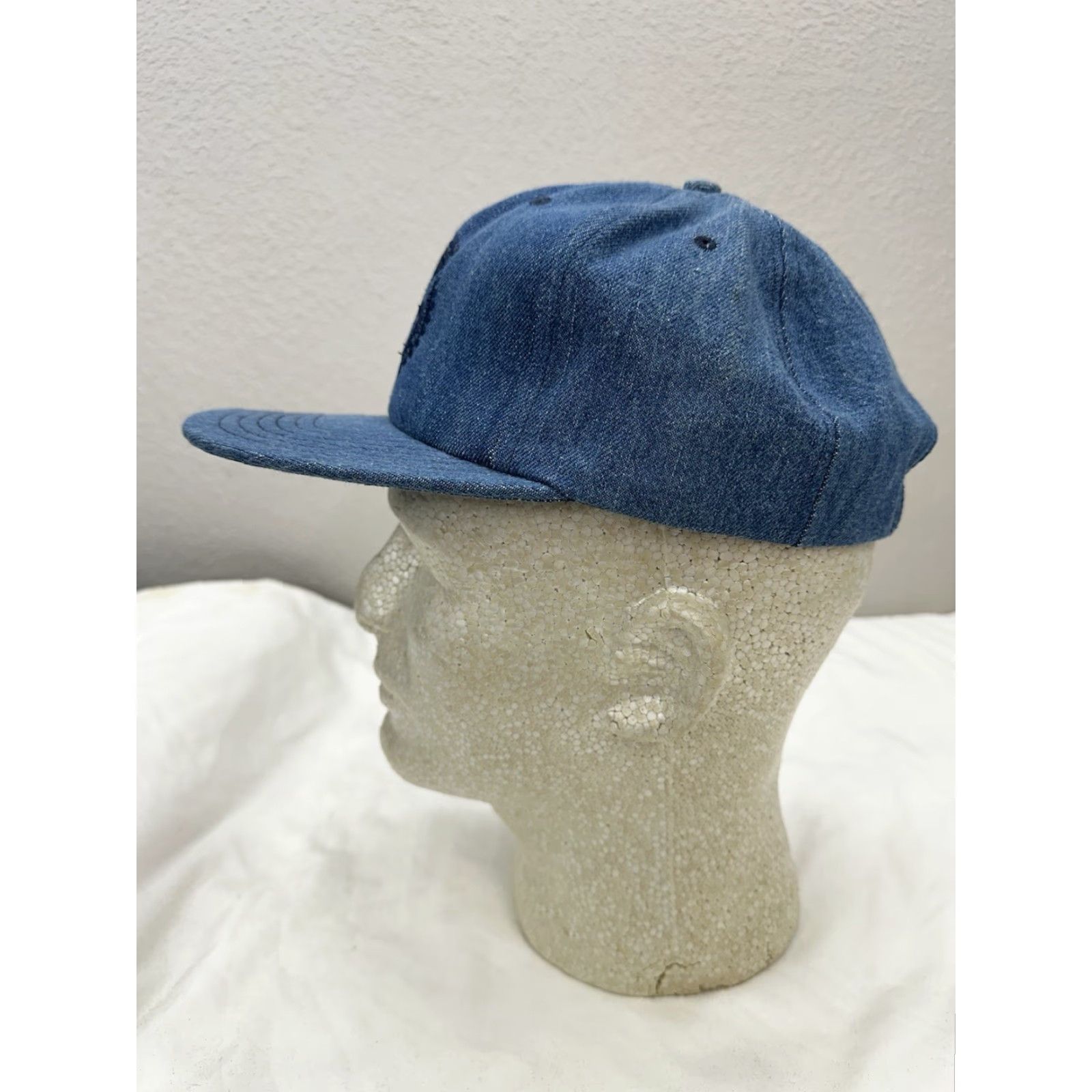 Denime VINTAGE UnionMade Local Union 1937 Baseball Hat Denim Logo Mechanics and Aerospace UnionWorker VTG Men's One Size Blue Denim Cap Size ONE SIZE - 6 Thumbnail