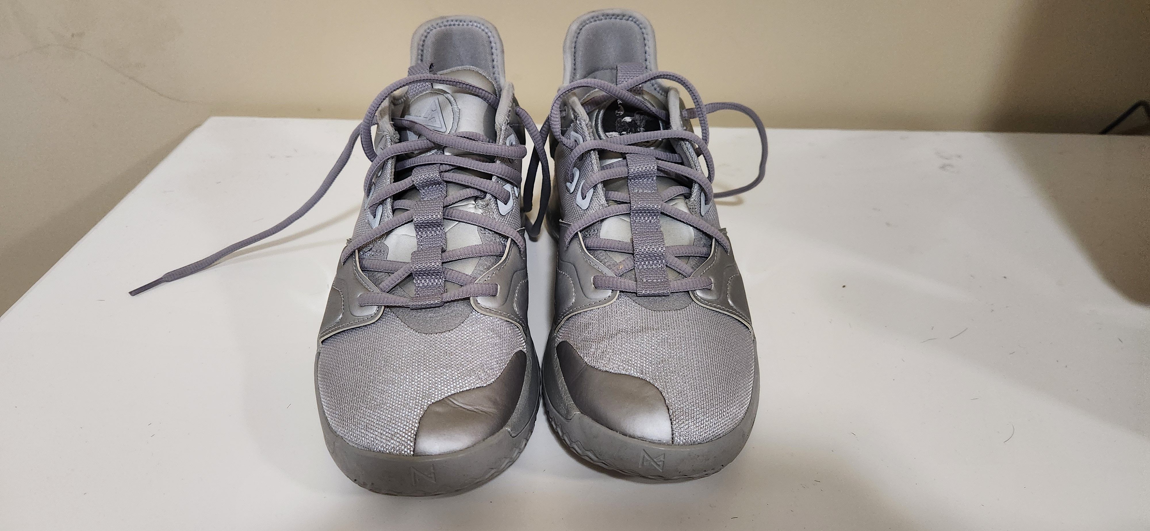 image of Nike Pg 3 Nasa 50Th Shoes in Silver, Men's (Size 8.5)