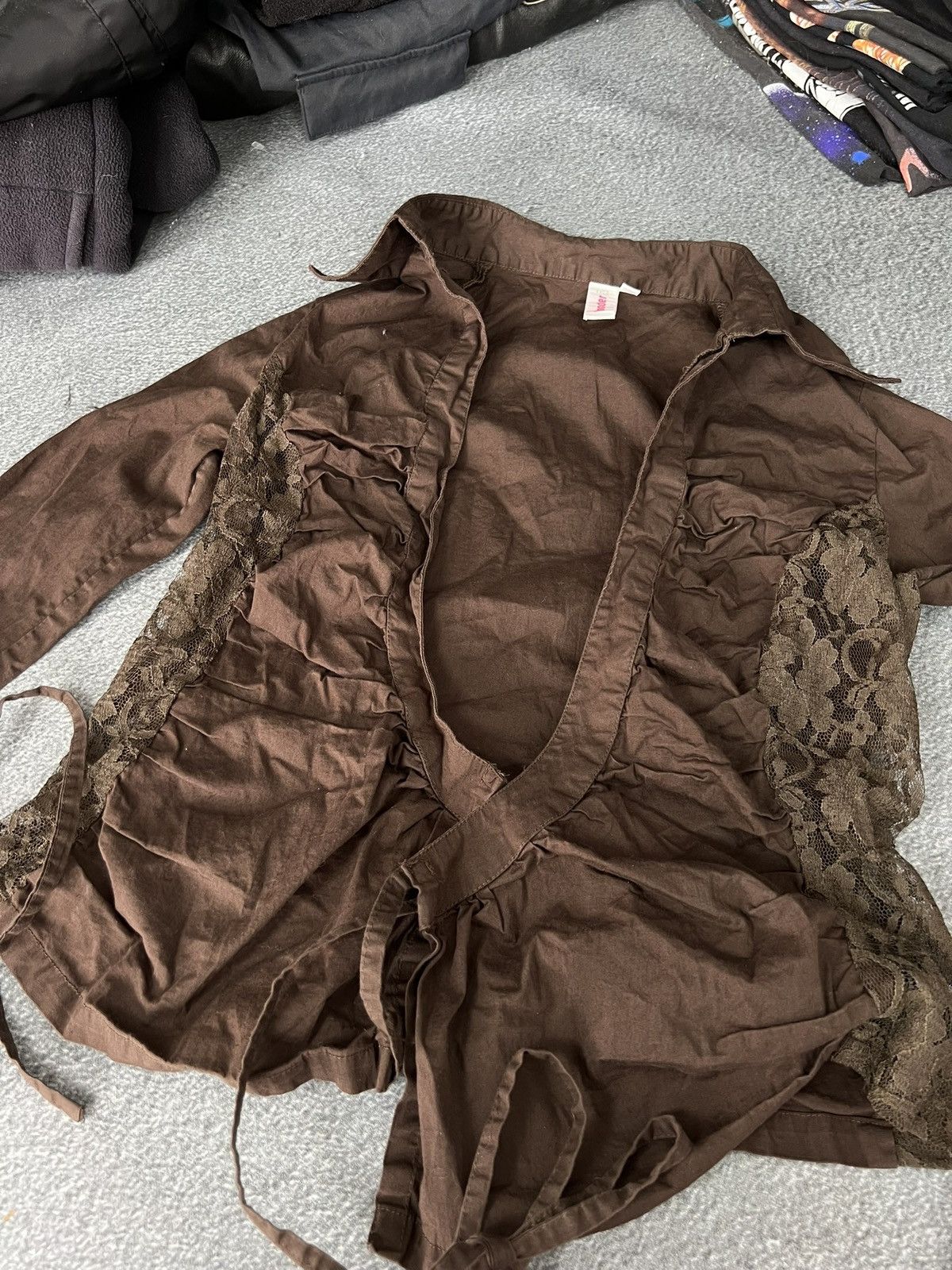 Affliction Y2k Brown Lace Up Shirt Japan Style long sleeve Size M / US 6-8 / IT 42-44 - 8 Thumbnail