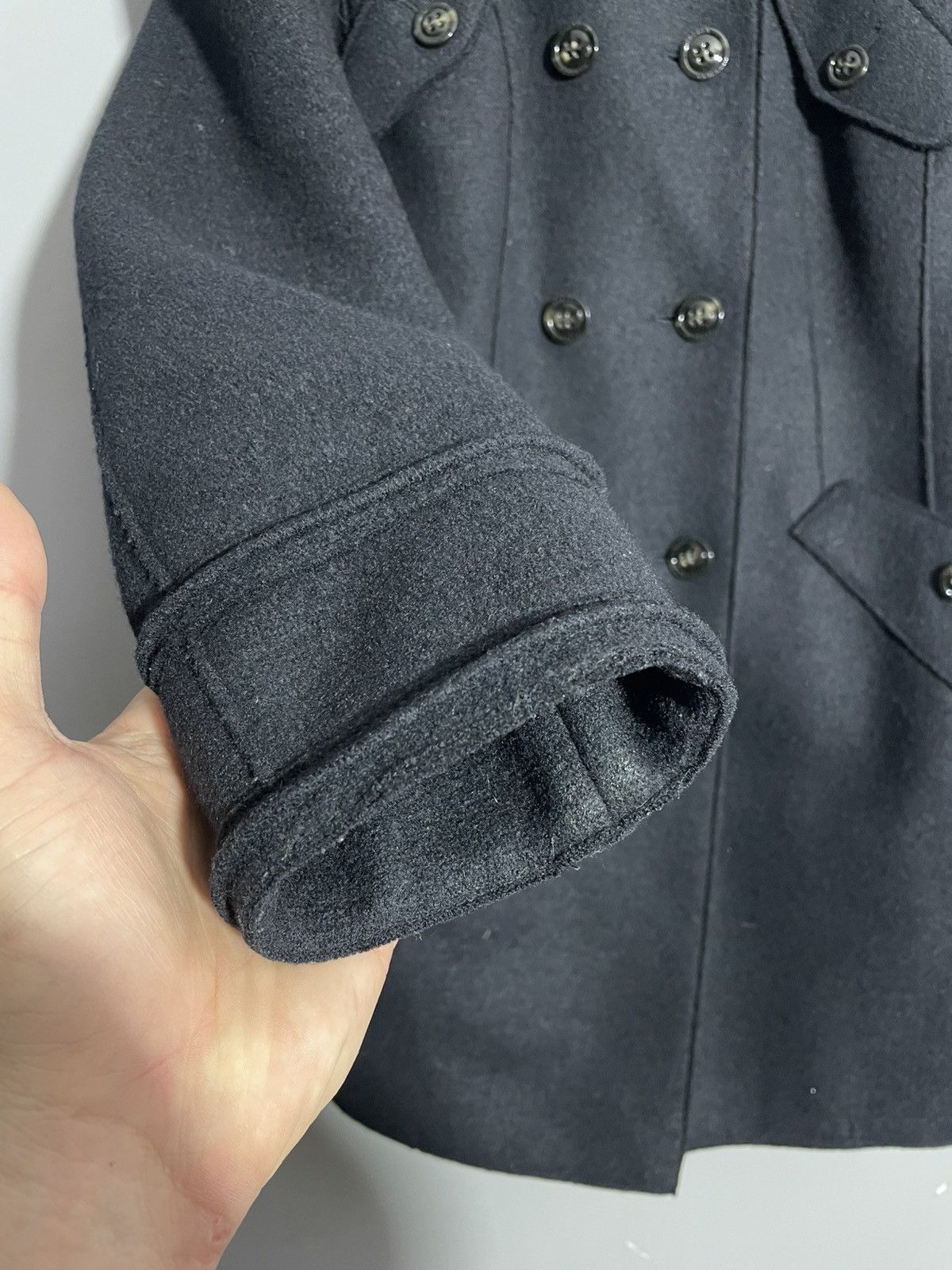 Marella Marella Black Double Breasted Wool coat Size M / US 6-8 / IT 42-44 - 6 Thumbnail
