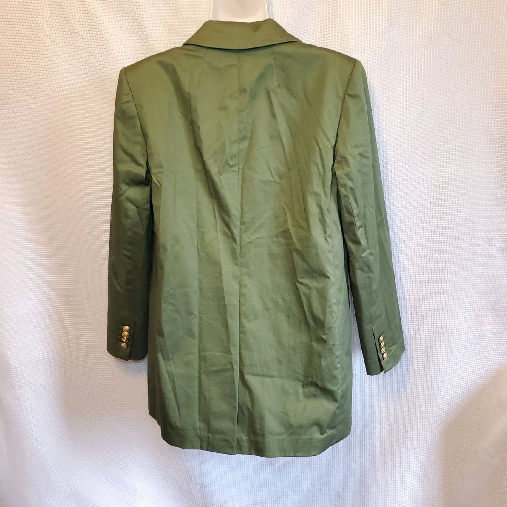 J.Crew J.CREW Alfie Blazer Cotton Womens Sz 2 Kelly Green One Button Preppy Classic Blazer Shirt Jacket Dressy Workwear Spring Summer Fall Womens Size XS / US 0-2 / IT 36-38 - 5 Thumbnail