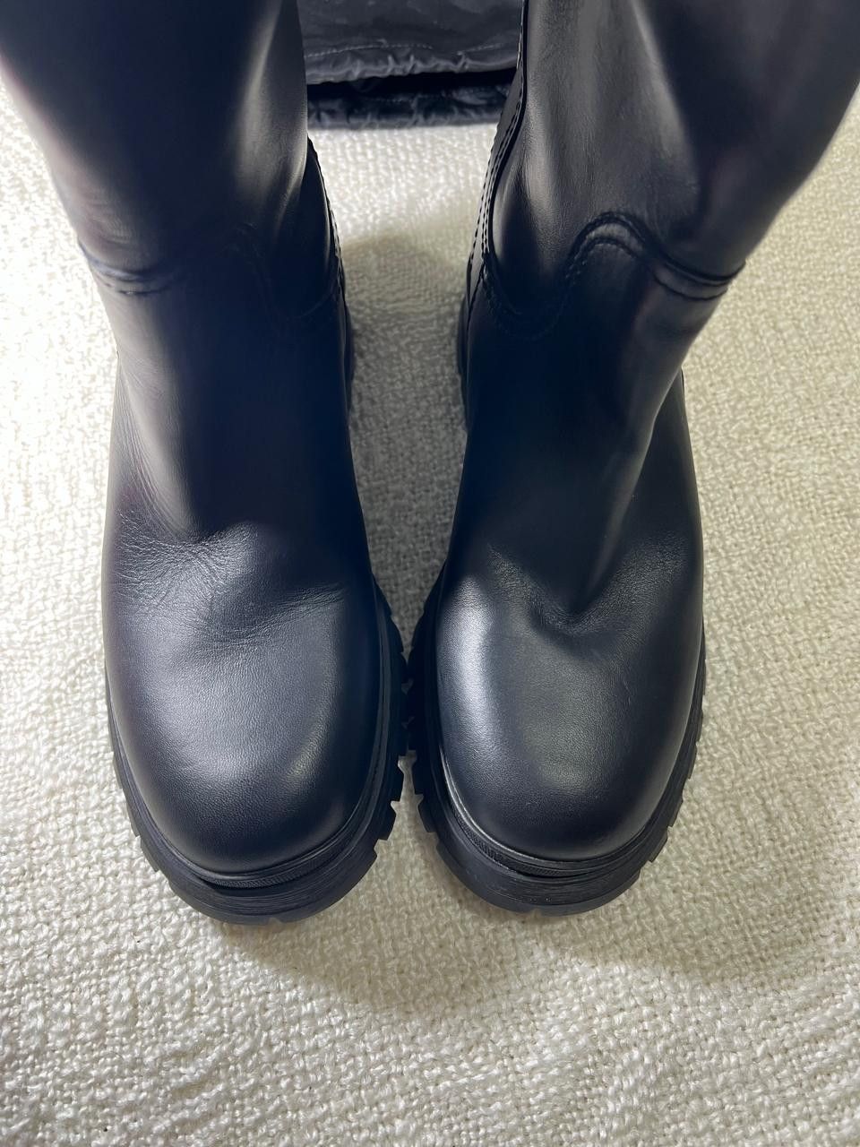 Prada Rare Prada F/W 18 runway nylon gaiters leather boots Size US 6 / IT 36 - 13 Thumbnail