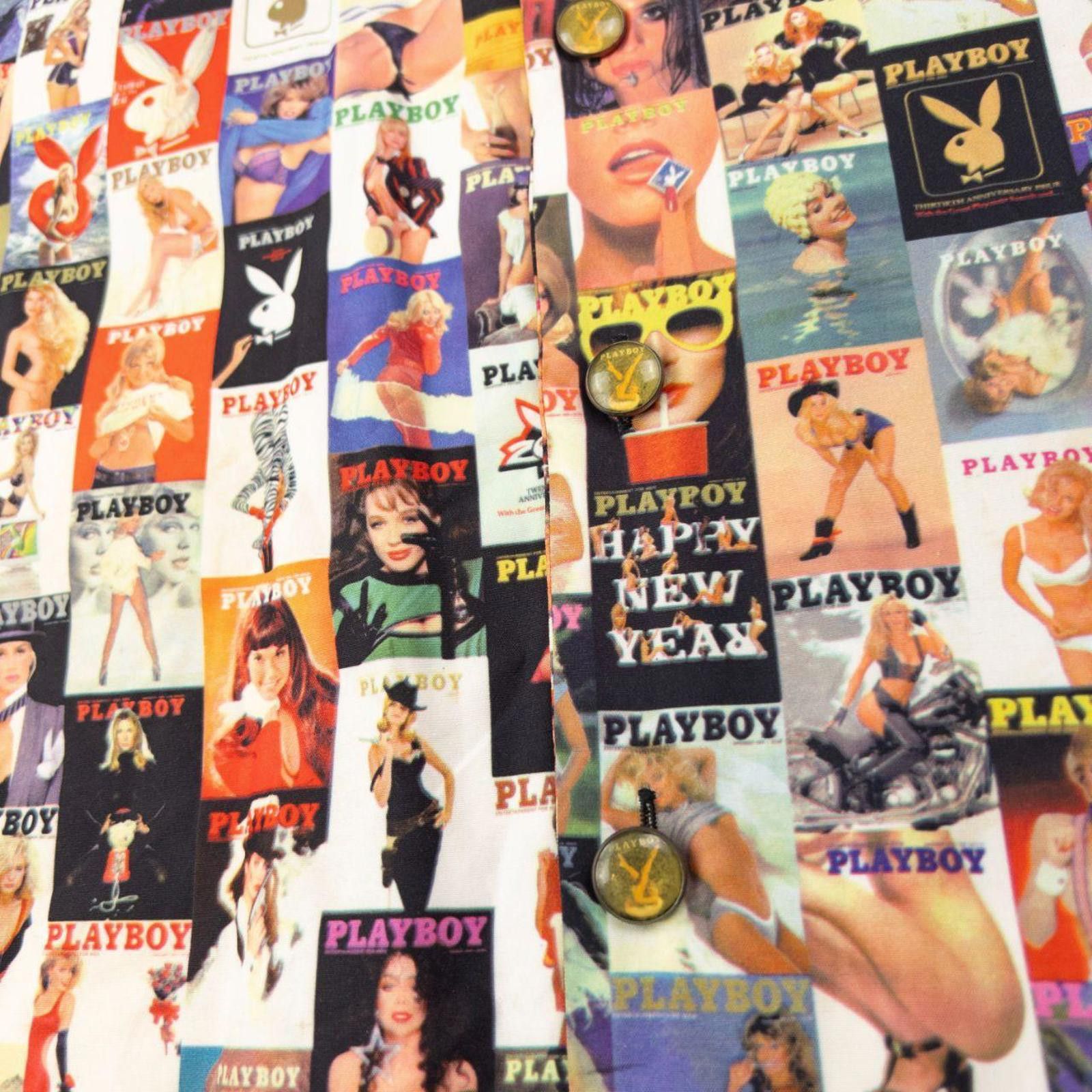 Playboy Vintage Playboy Magazine Cover Short Sleeve Button Up Size M Size US S / EU 44-46 / 1 - 6 Thumbnail