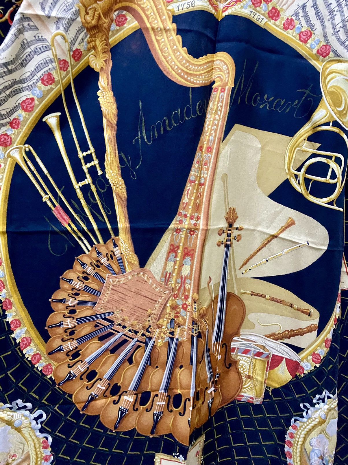 Hermes Rare Hermes Carre 90 "Wolfgang Amadeus Mozart" Silk Scarf Size ONE SIZE - 8 Thumbnail