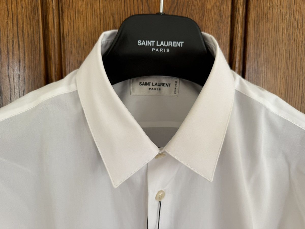 Saint Laurent Paris $760 SS23 BNWT Saint Laurent white shirt Sz 40 cotton poplin Size 40R - 15 Thumbnail