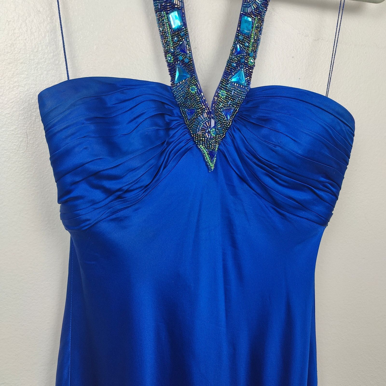 halter dress black tie Taylor Black Tie Back Mini Dress - US 12