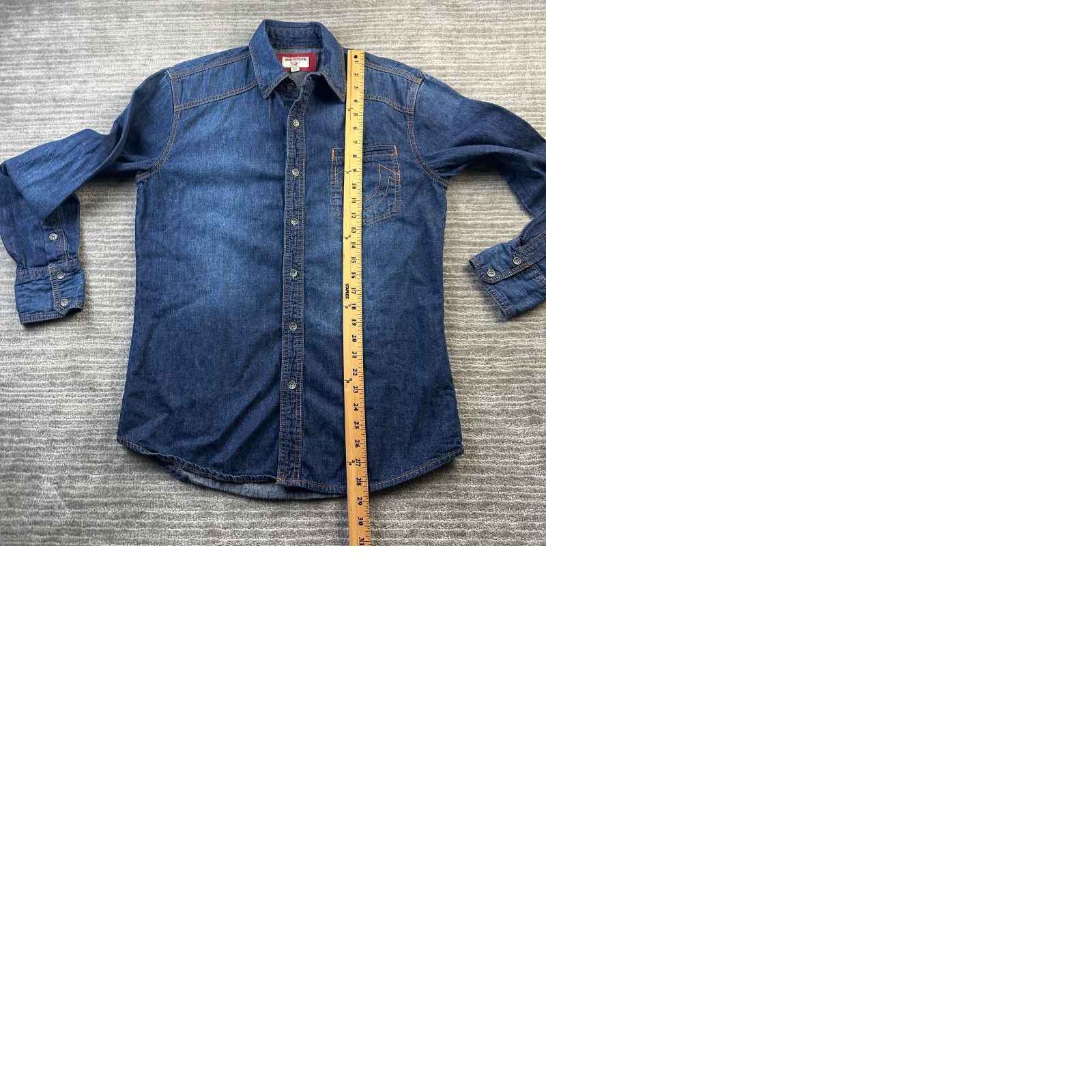 True Religion True Religion Shirt Mens Small Blue Denim Button Up Jean Western Size US S / EU 44-46 / 1 - 9 Thumbnail