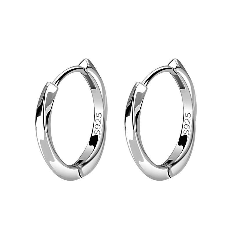 Jewelry × Sterling Silver Modern Earrings One Pairs Chrome Jewelry Size ONE SIZE - 3 Thumbnail