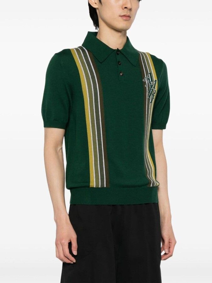Amiri o1y0525 Logo Polo Shirt in Multicolor Size US M / EU 48-50 / 2 - 3 Thumbnail