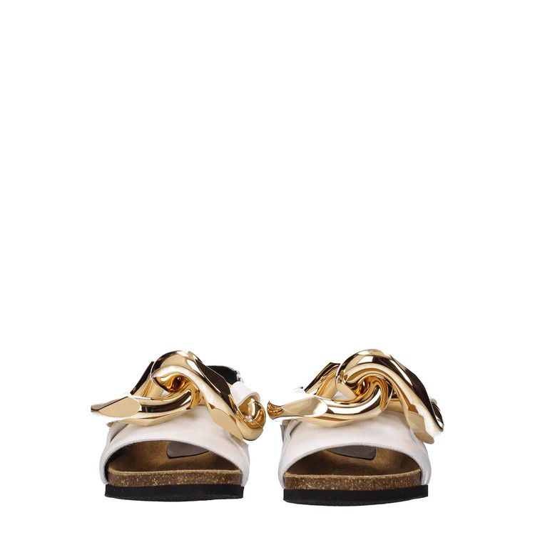 JW Anderson ob1o1e1124 Leather Sandals in White Size US 6 / IT 36 - 3 Thumbnail