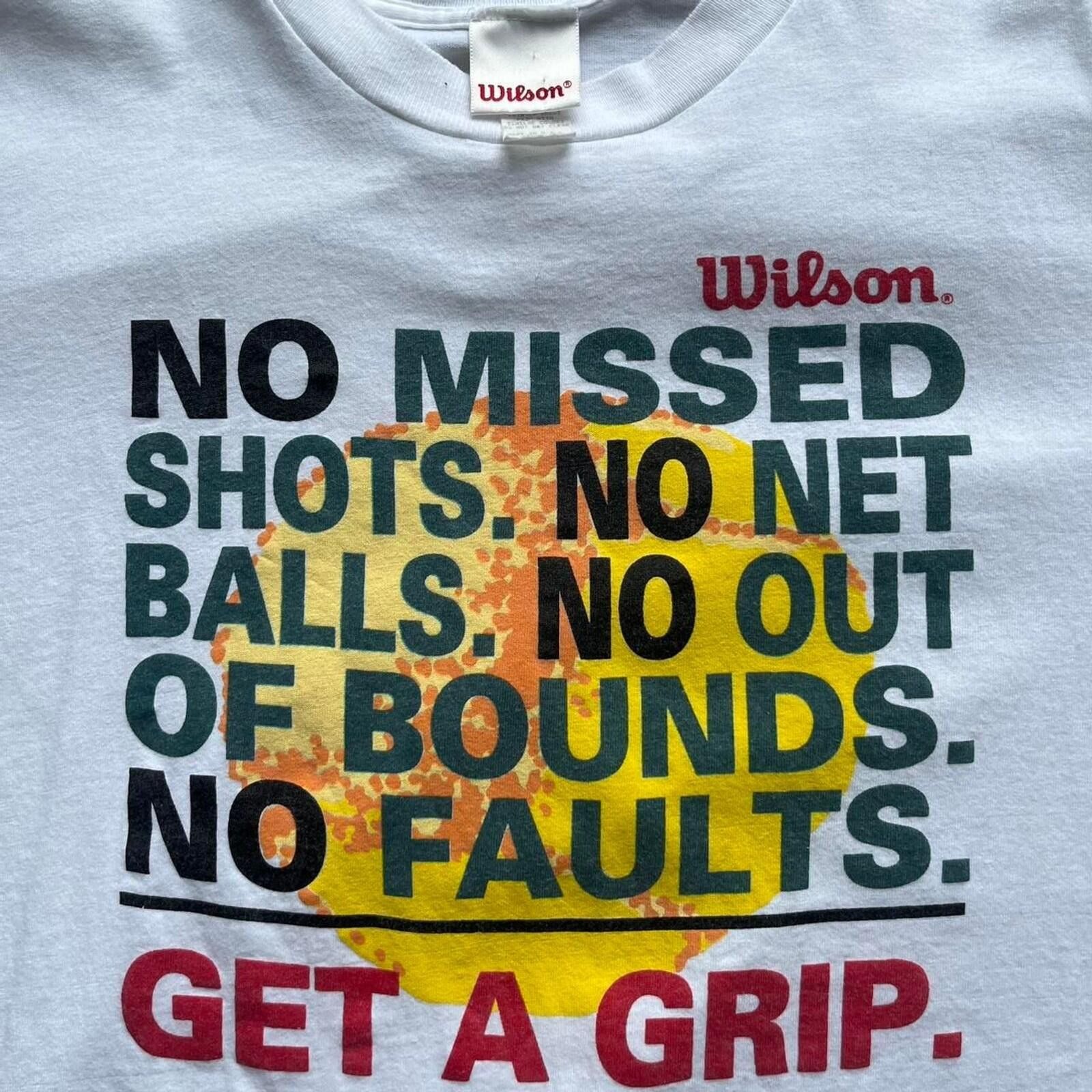 Wilson Vintage 90s Wilson Tennis Slogan Graphic T-Shirt Size US XXL / EU 58 / 5 - 2 Thumbnail