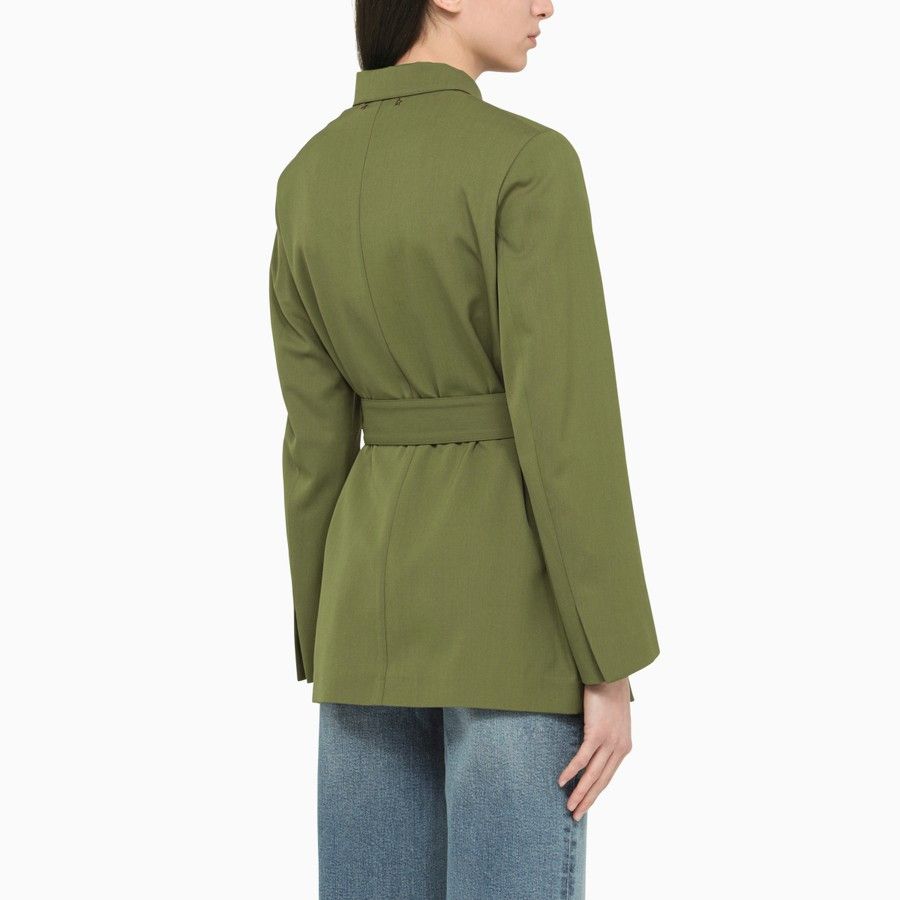Golden Goose o1d2blof0824 Pesto Single-Breasted Jacket With Belt in Green Size M / US 6-8 / IT 42-44 - 3 Thumbnail